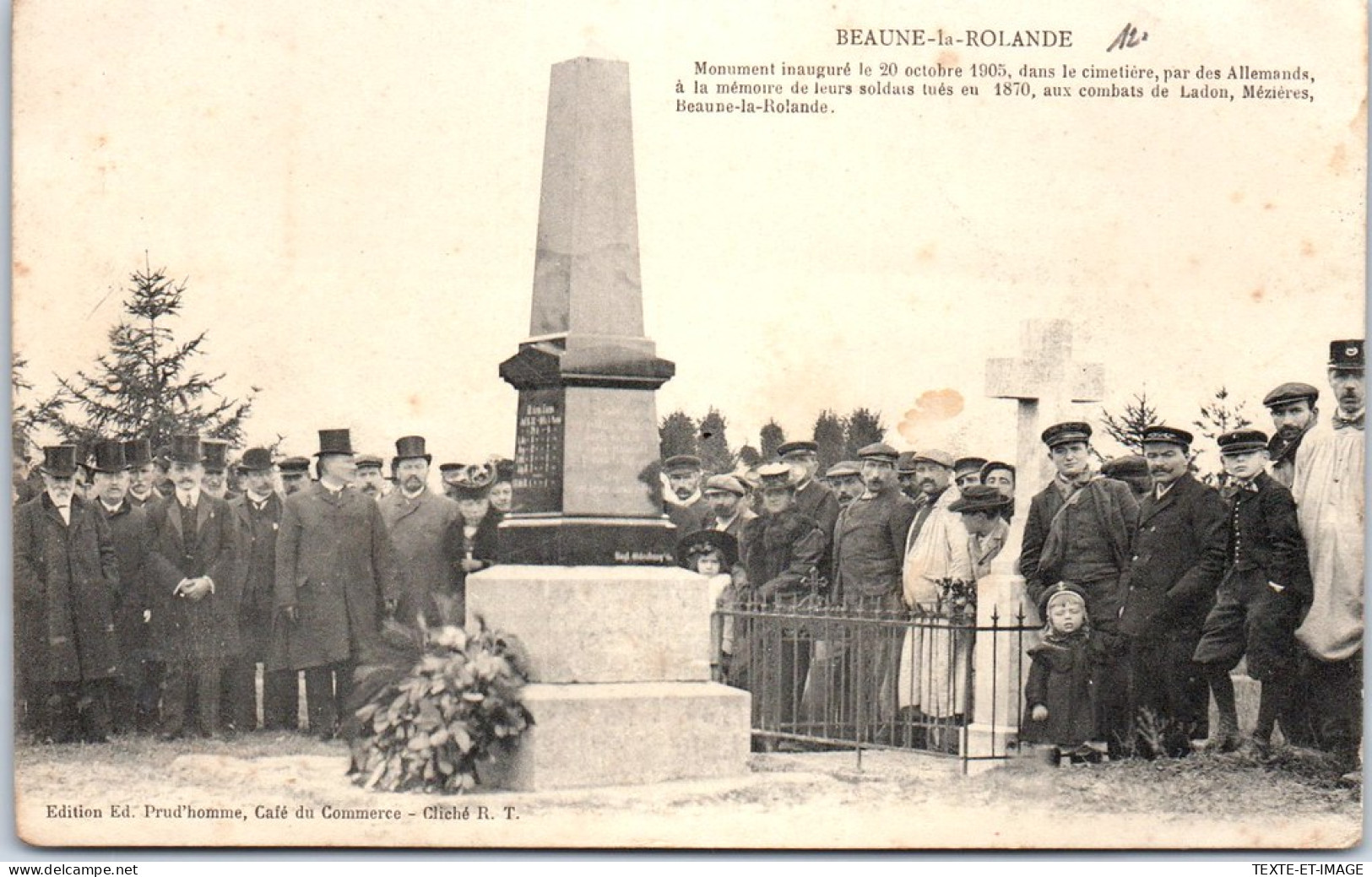 45 BEAUNE LA ROLANDE - Monument Des Allemands De 1870. - Beaune-la-Rolande