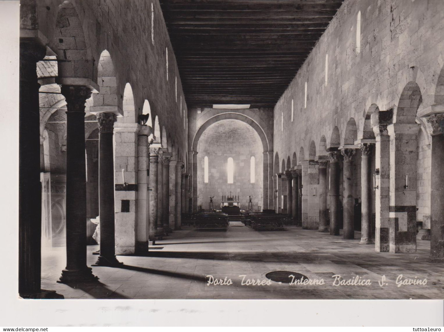 PORTO TORRES  SASSARI  BASILICA  S. GAVINO INTERNO  VG  1956 - Sassari