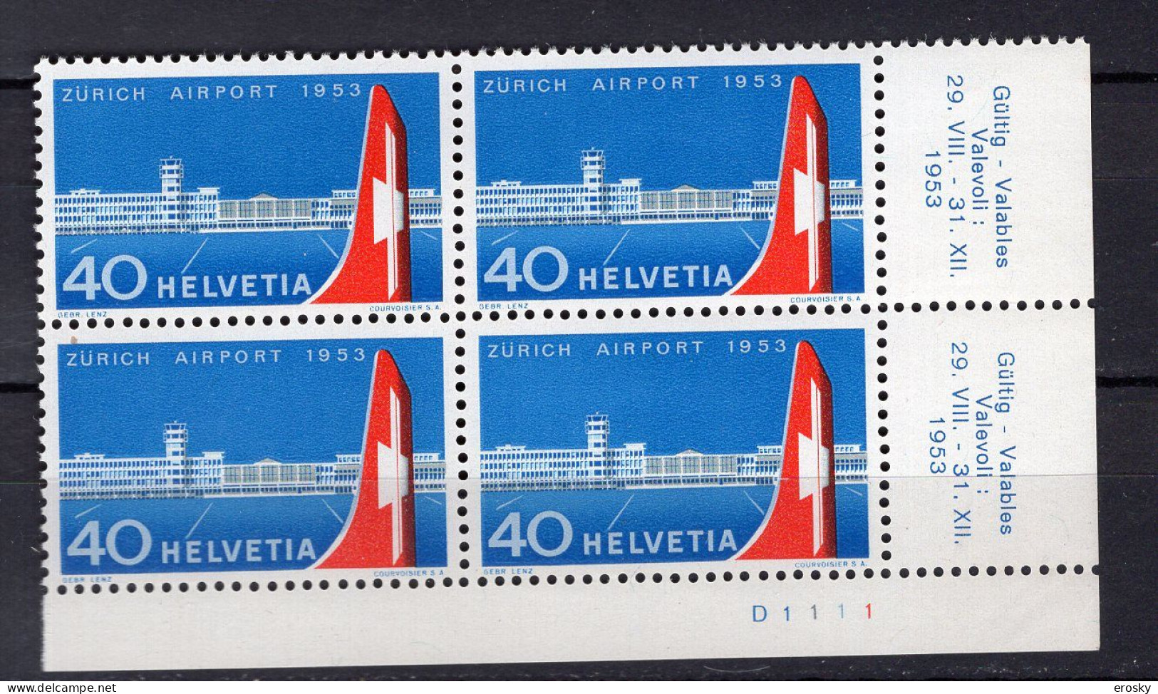 T3419 - SUISSE SWITZERLAND Yv N°536 ** Aviation - Unused Stamps