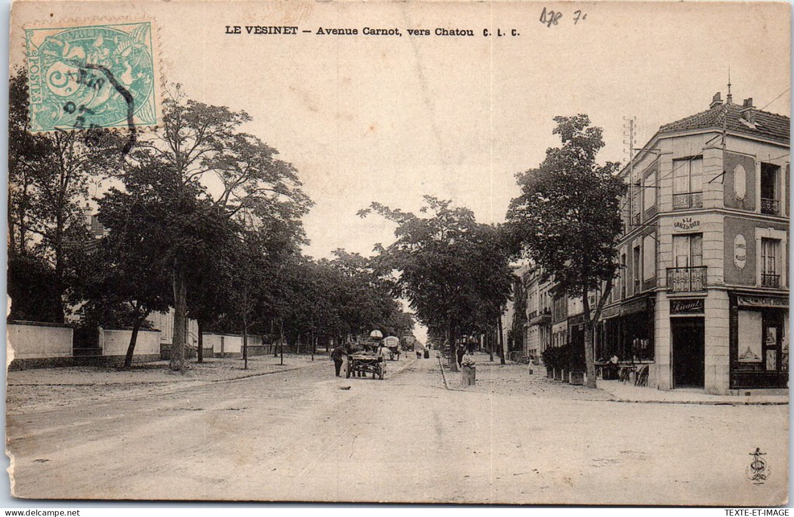 78 LE VESINET - Avenue Carnot, Vers Chatou. - Le Vésinet