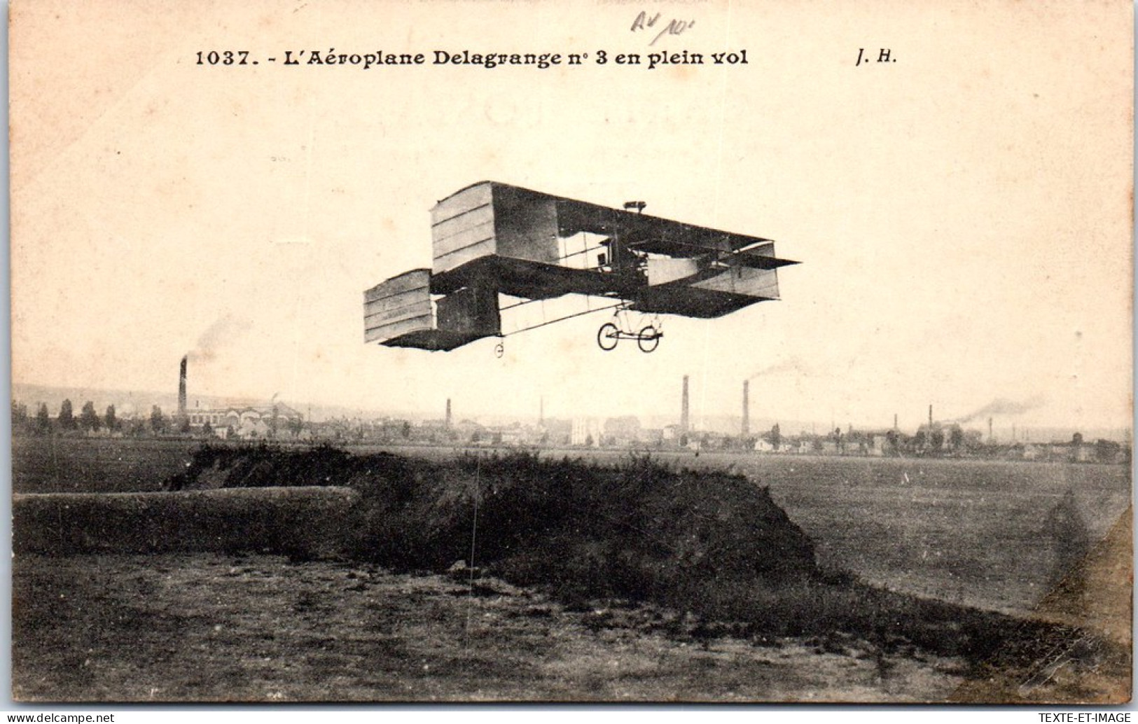 AVIATION - L'aeroplane Delagrange N°3 En Plein Vol. - Other & Unclassified
