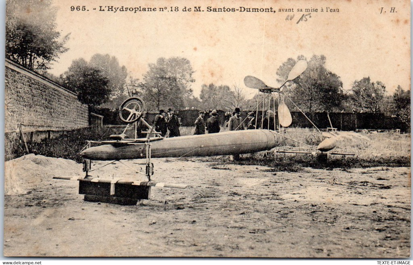 AVIATION - L'hydroplane N°18 De Santos Dumont Avant Mise A L'eau - Sonstige & Ohne Zuordnung
