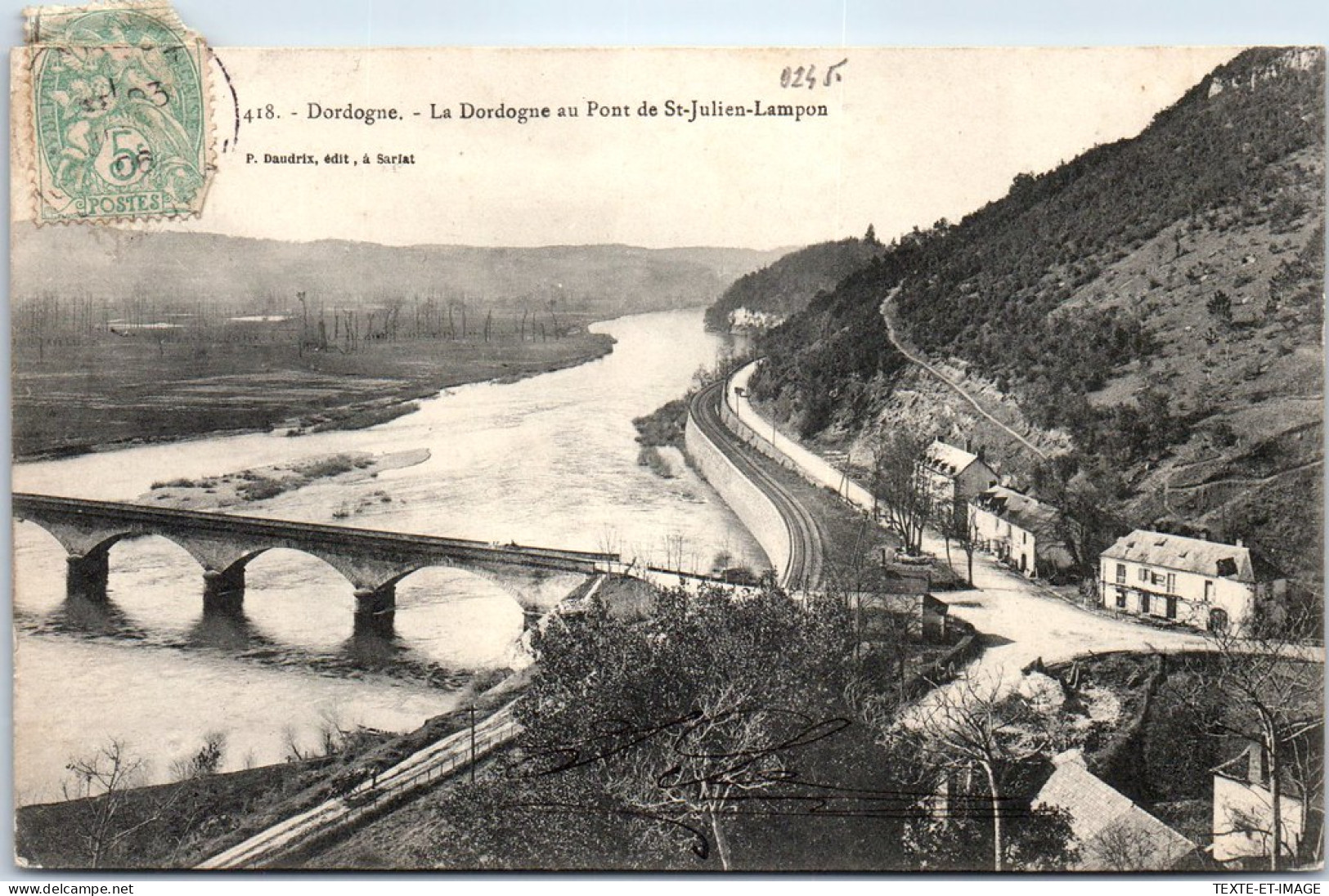 24 SAINT JULIEN LAMPON - La Dordogne Et Le Pont  - Other & Unclassified