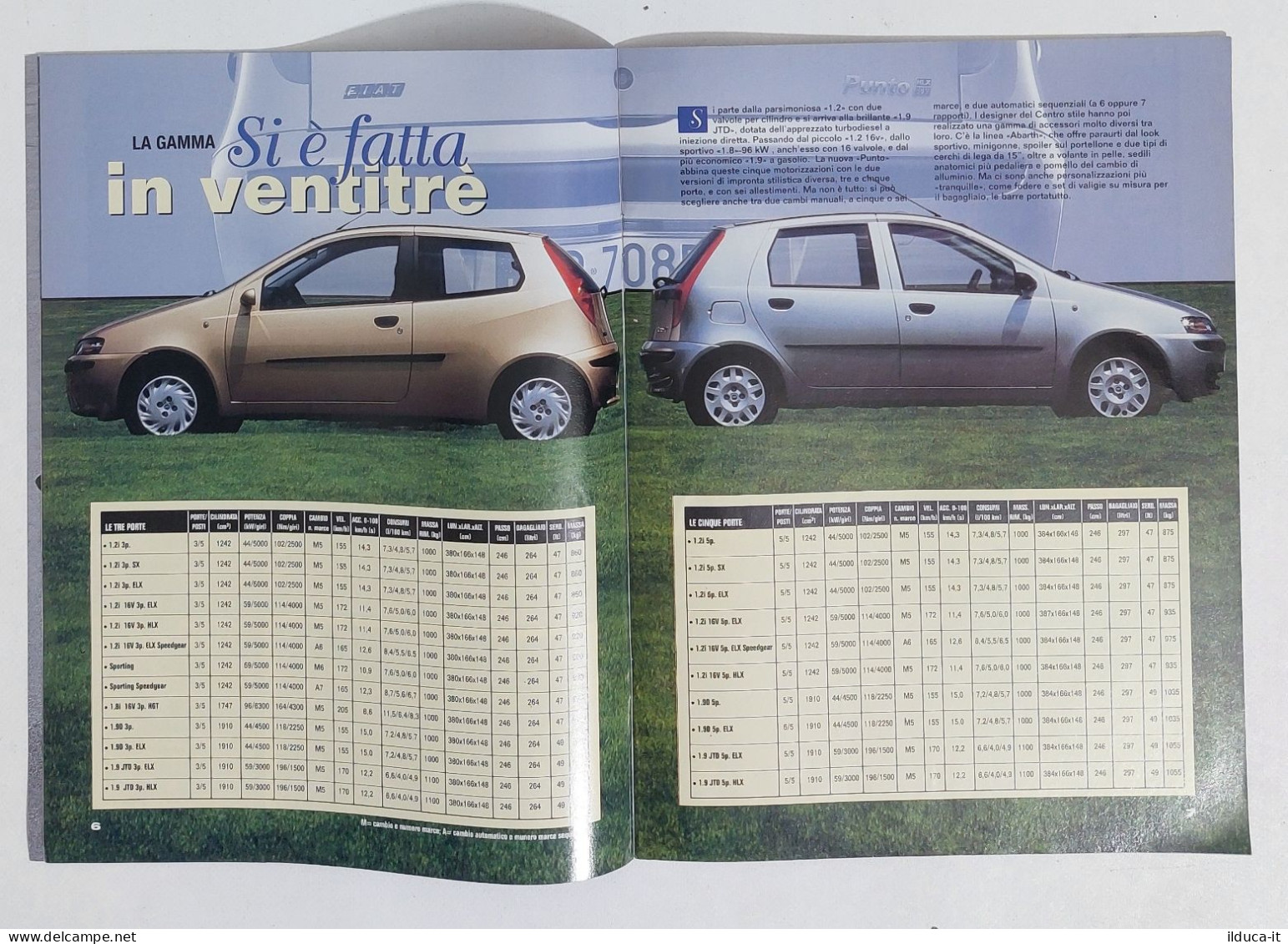 69888 Depliant Auto Quattroruote - FIAT Punto - 1999 - Voitures