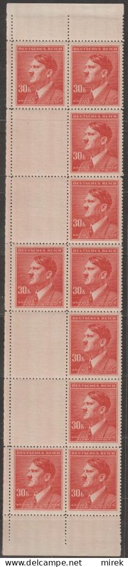 051/ Pof. 98, Complete Left Corner Strip - Neufs