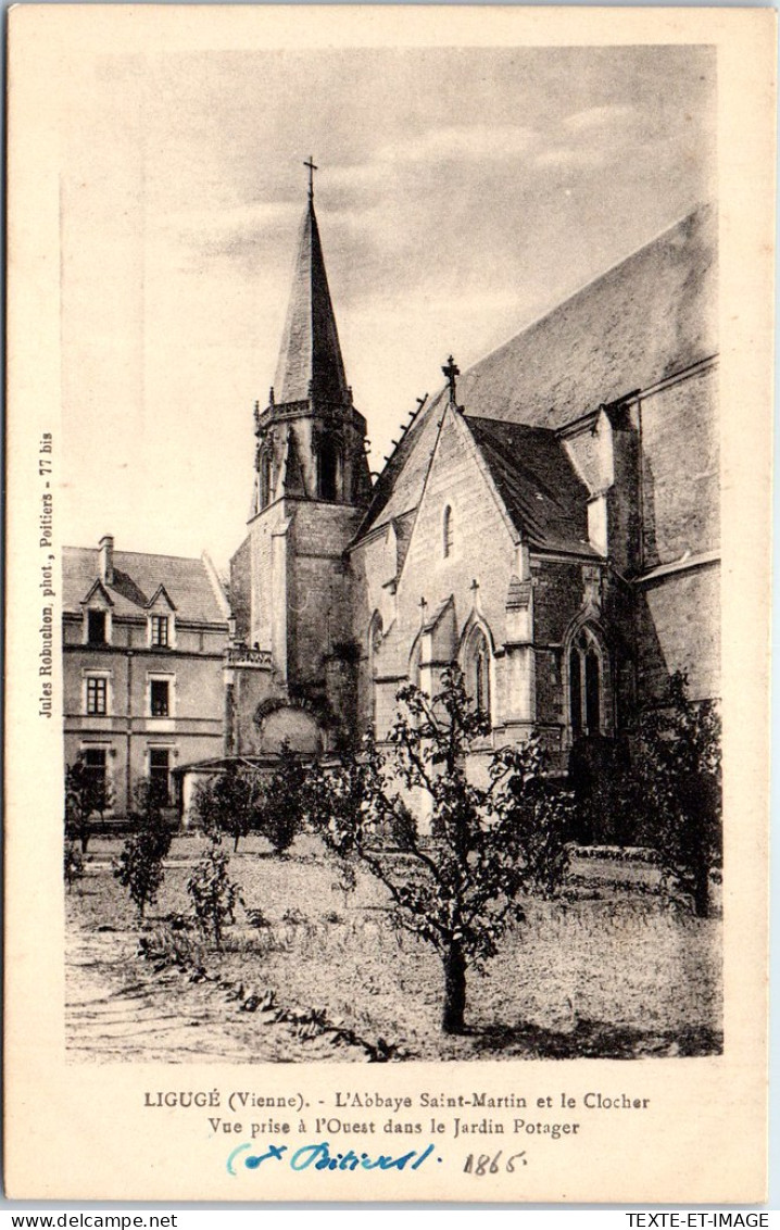 86 LIGUGE - L'abbaye Saint Martin Et Le Clocher  - Otros & Sin Clasificación