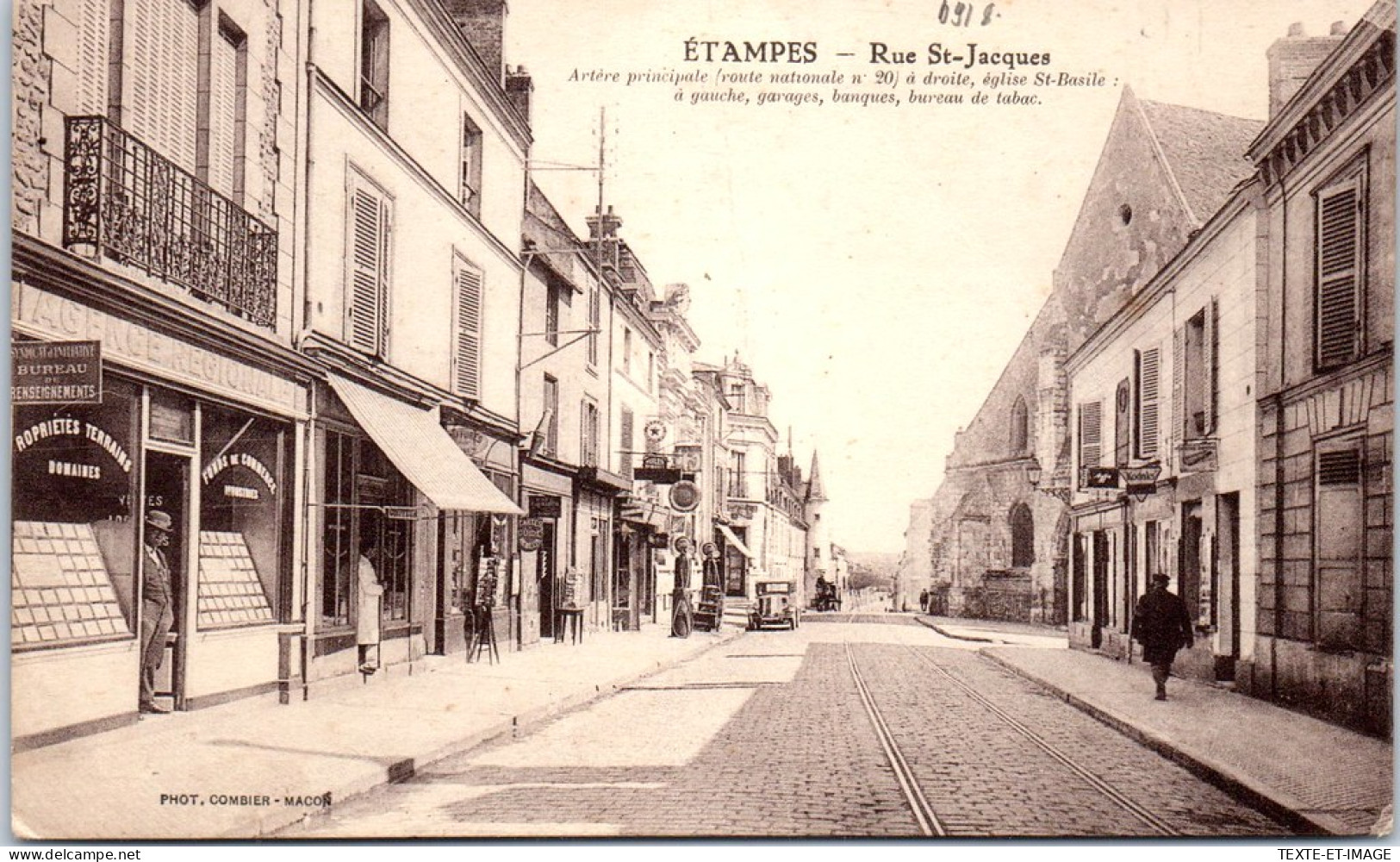 91 ETAMPES - Perspective De La Rue Saint Jacques. - Etampes