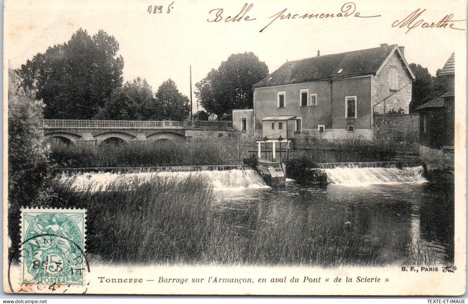 89 TONNERRE - Barrage Sur L'armancon En Aval Du Pont  - Tonnerre