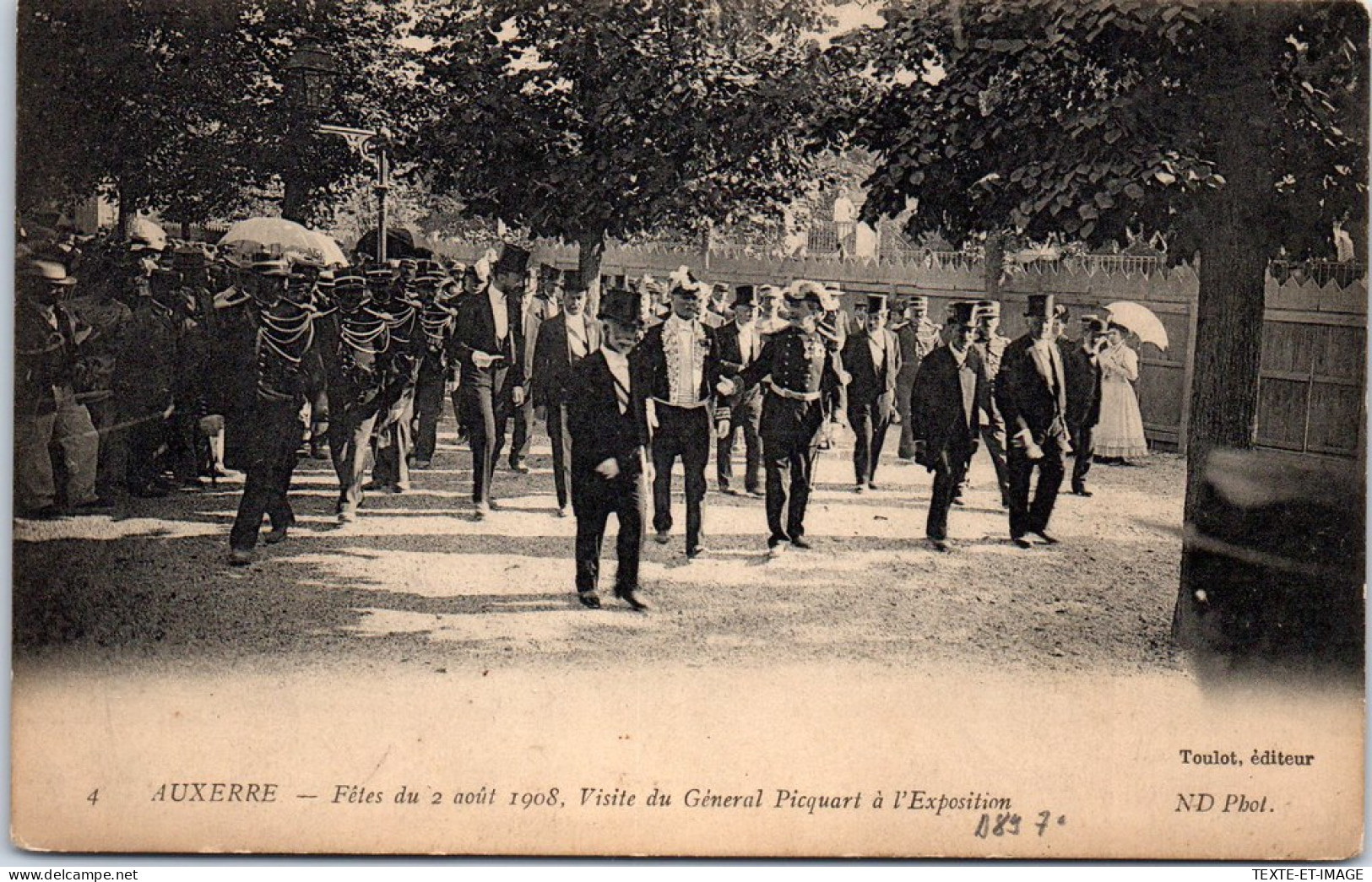 89 AUXERRE - Fete Du 02.08.1908, Visite Du General Picquart - Auxerre