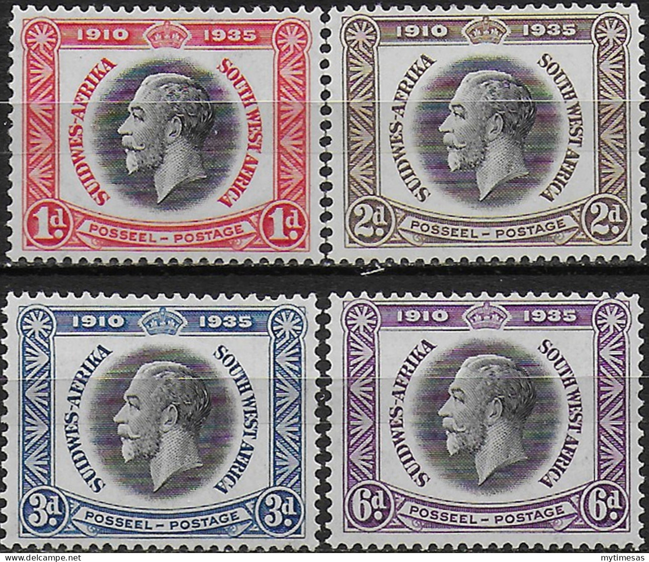 1935 South West Africa Silver Jubilee 4v. MNH SG N. 88/91 - Other & Unclassified