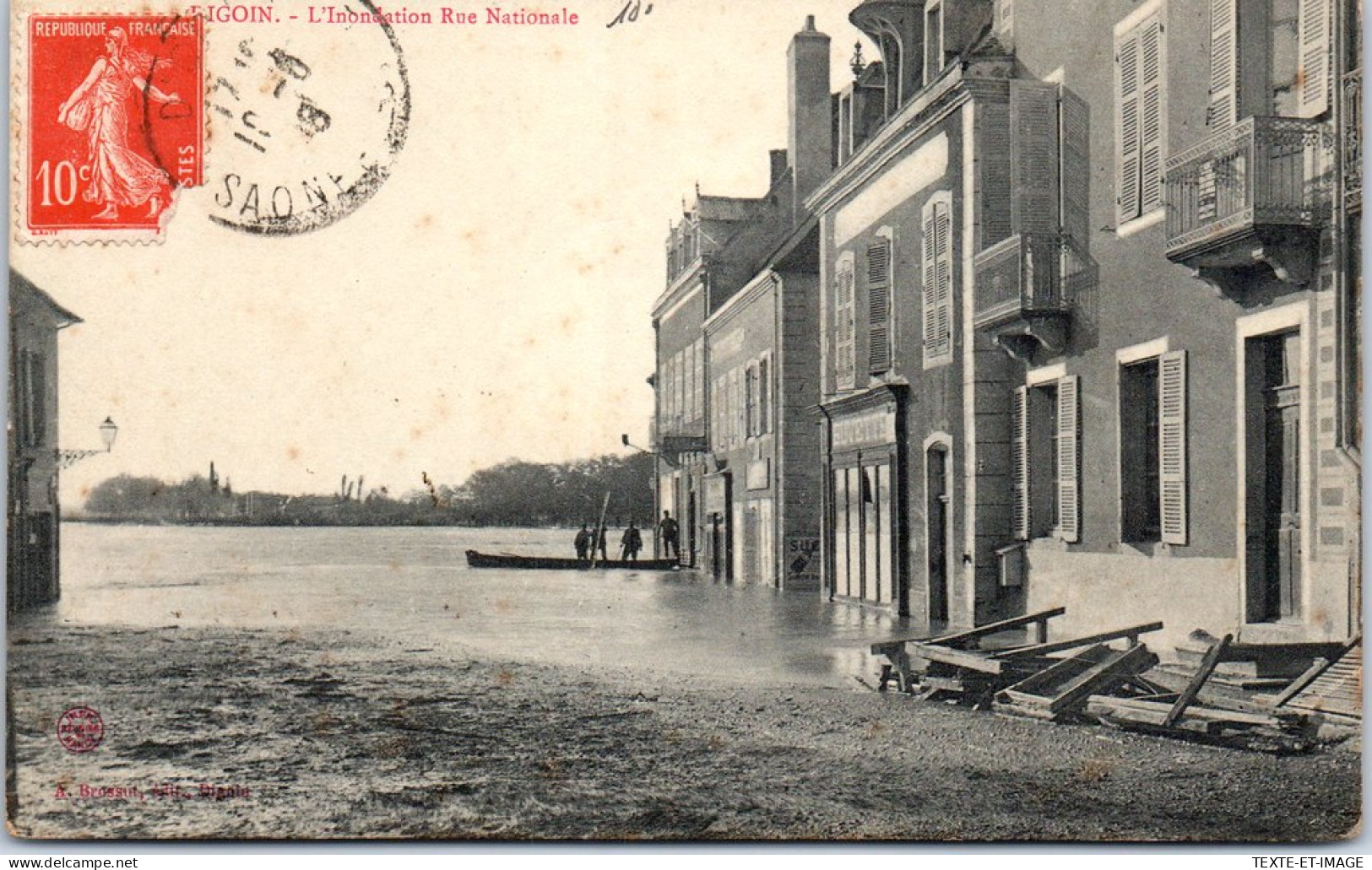 71 DIGOIN - Inondation Rue Nationale  - Digoin
