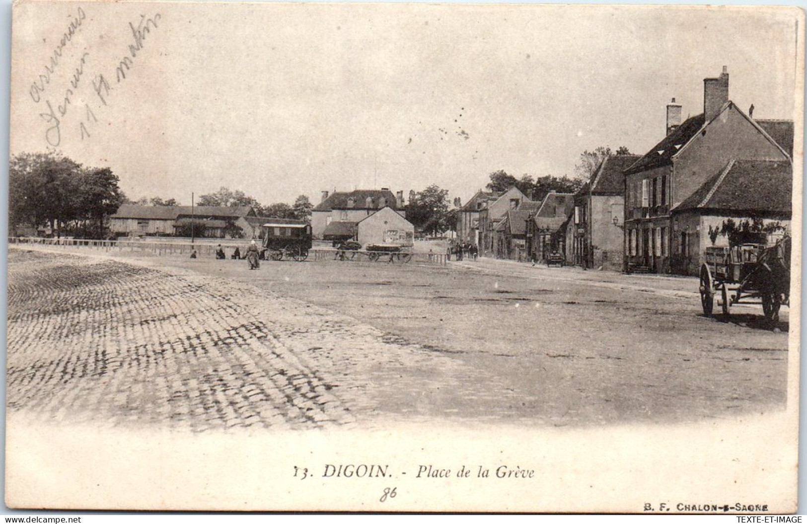 71 DIGOIN - La Place De La Greve  - Digoin