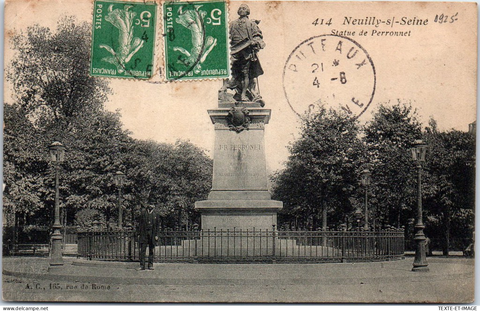92 NEUILLY SUR SEINE - La Statue De Perronnet - Neuilly Sur Seine