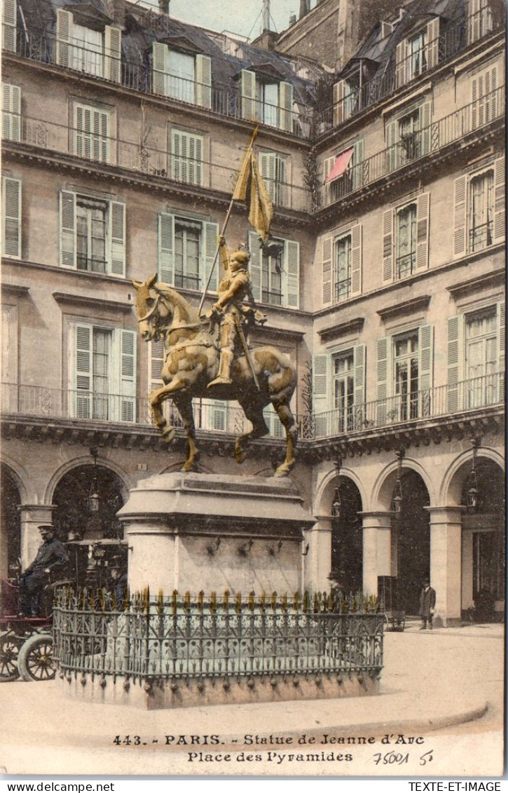 75001 PARIS - Statue De J D'Arc, Place Des Pyramides. - Paris (01)