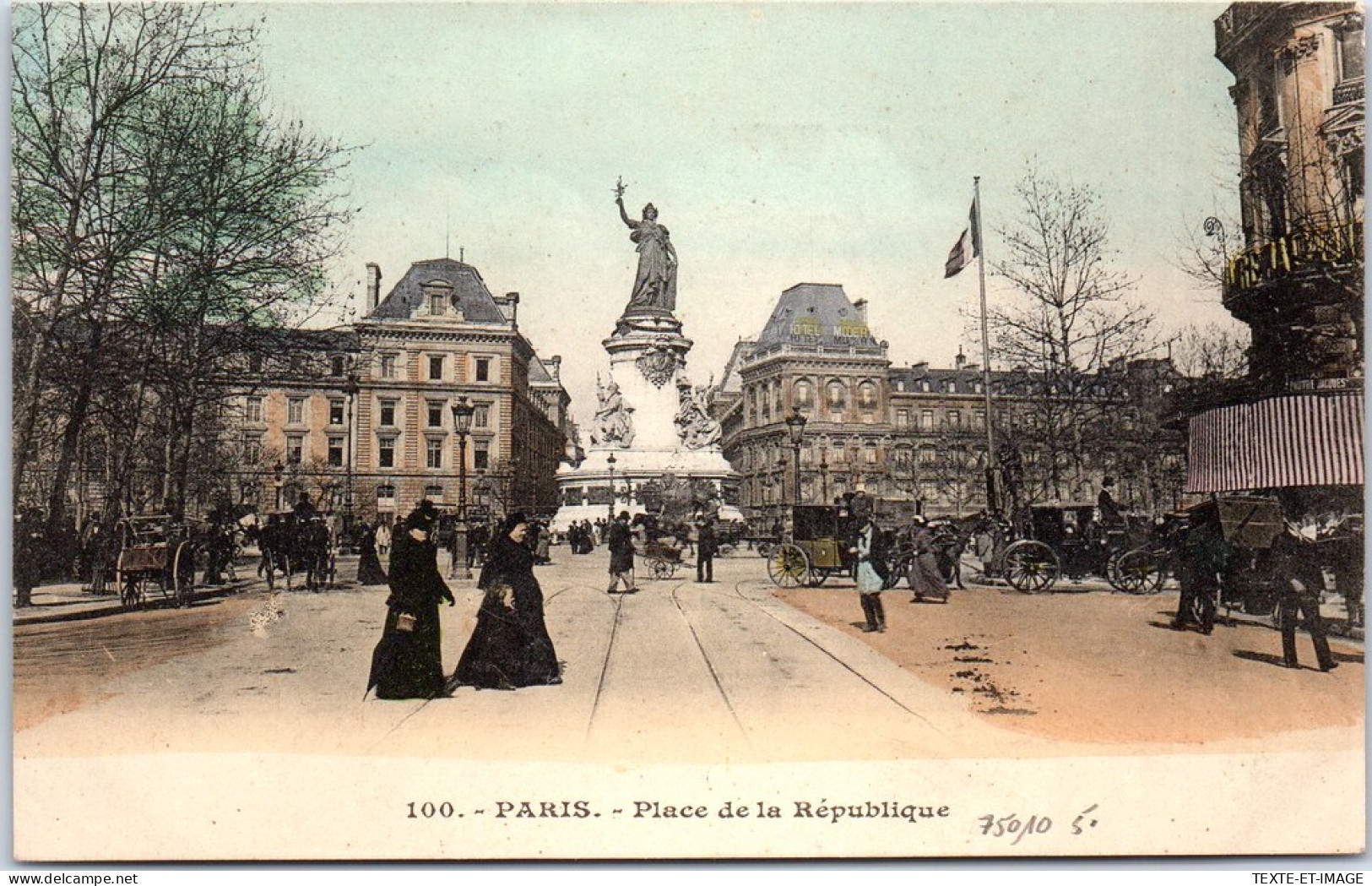 75010 PARIS - La Place De La Republique. - Arrondissement: 10