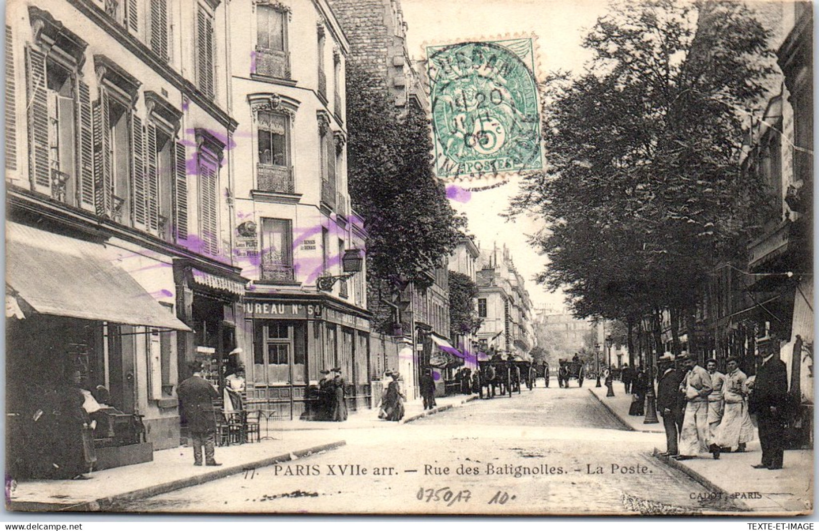 75017 PARIS - Rue Des Batignolles, La Poste. - Paris (17)