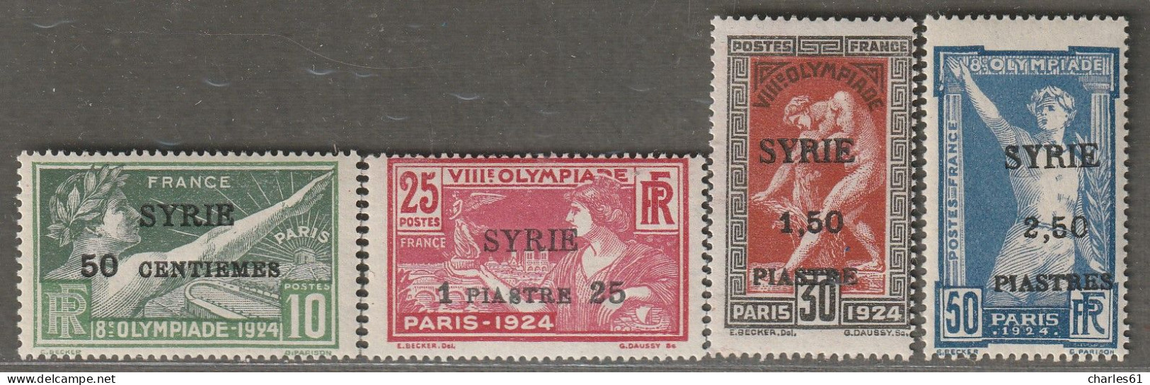 SYRIE - N°122/5 * (1924) Timbres Surchargés Des Jeux Olympiques - Ongebruikt