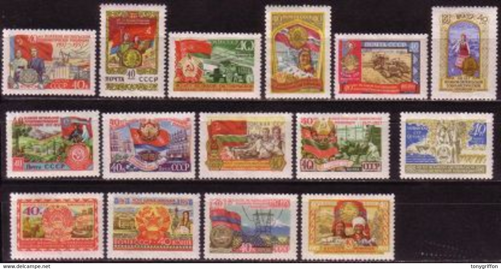 CCCP/URSS/RUSSIE/RUSSIA/ZSRR 1957**  MI.2000-2001+2003-14**,ZAG.2077-88+90-91,YVERT...WITHOUT NR MI.2002/ZAG 2089 - Unused Stamps