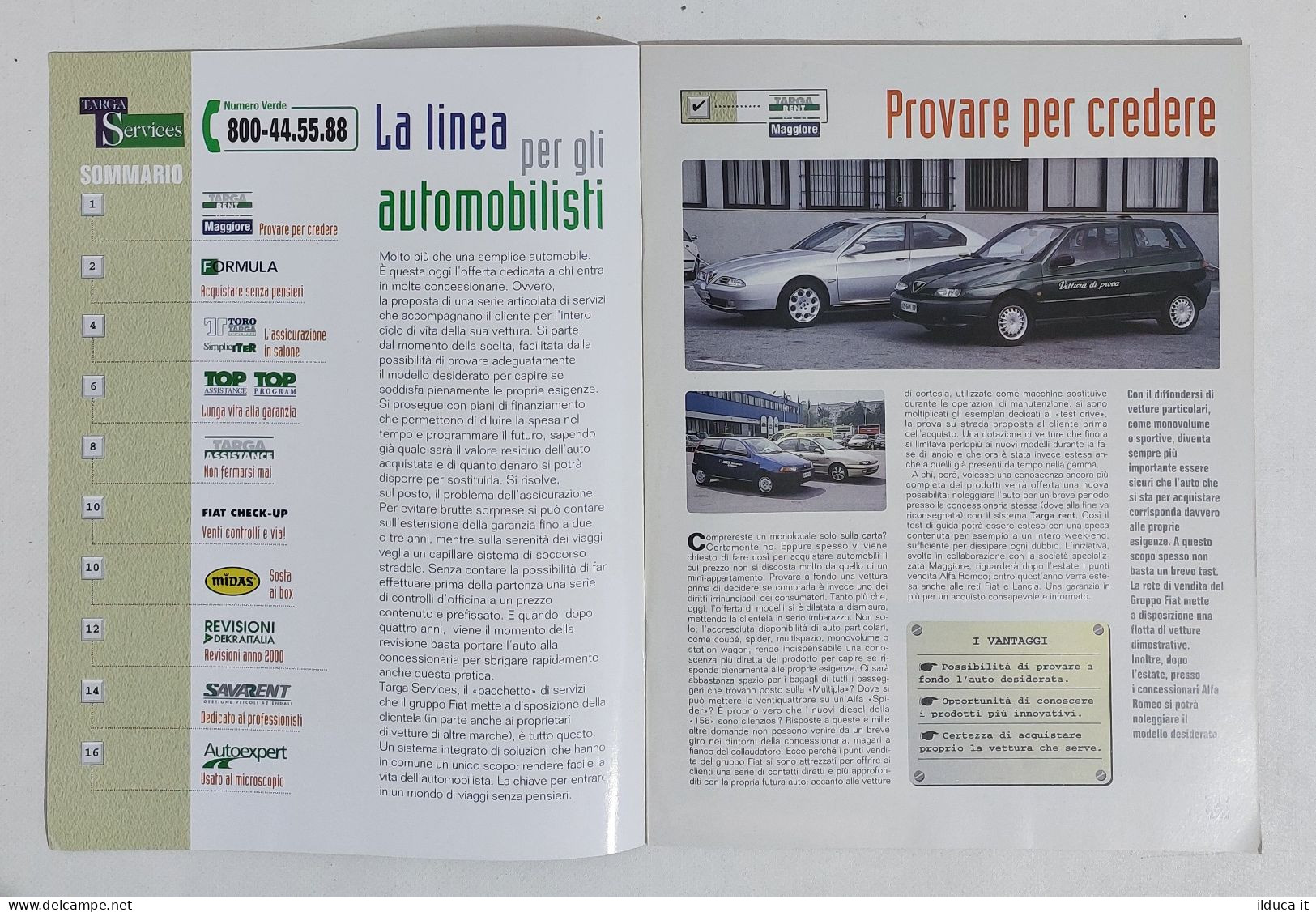 69896 Depliant Auto Quattroruote 524 - Linea Automobilisti - Targa Services - Automobili