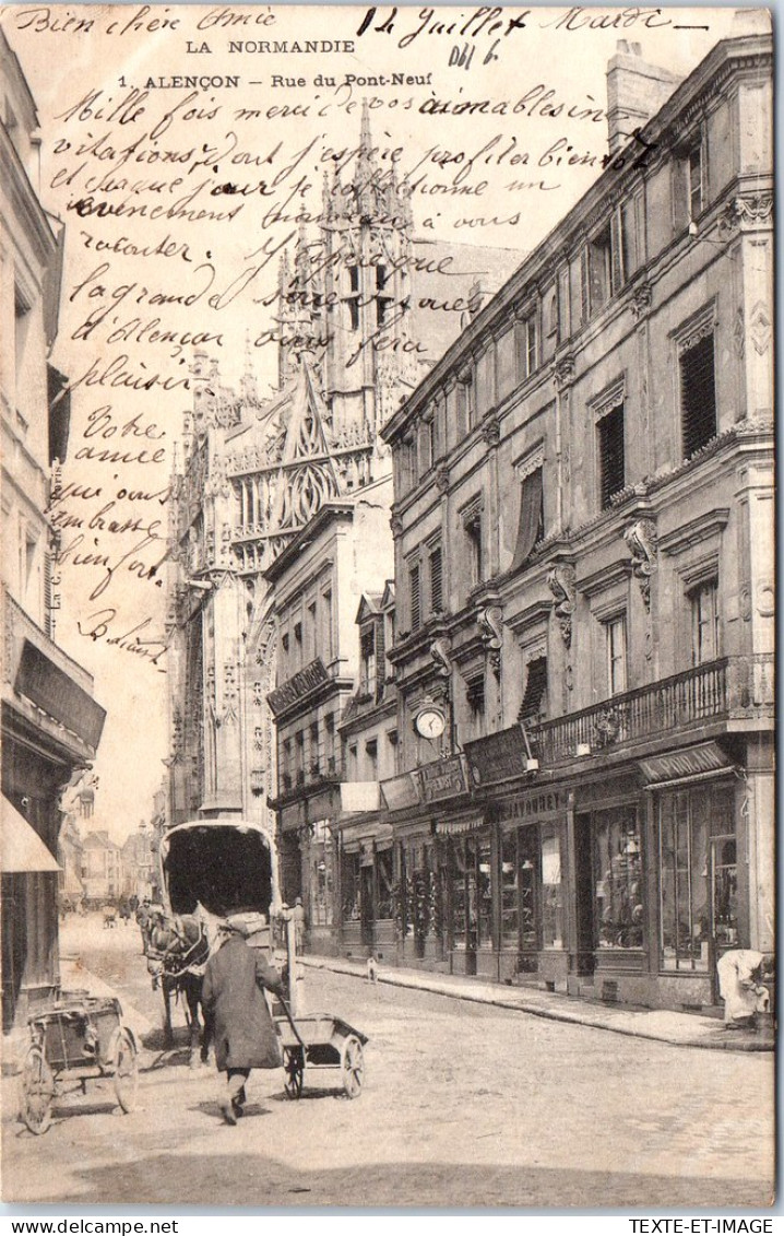 61 ALENCON - La Rue Du Pont Neuf. - Alencon