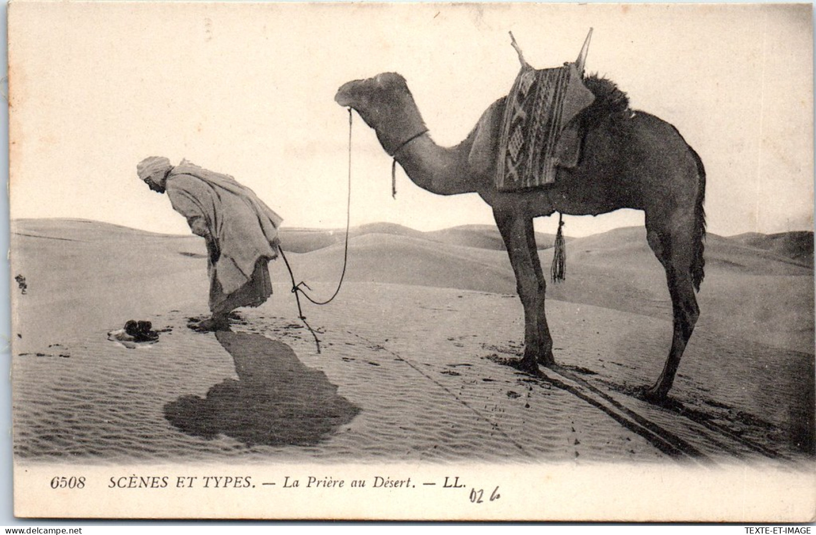 ALGERIE - Scenes Et Types, La Priere Du Desert. - Scene & Tipi