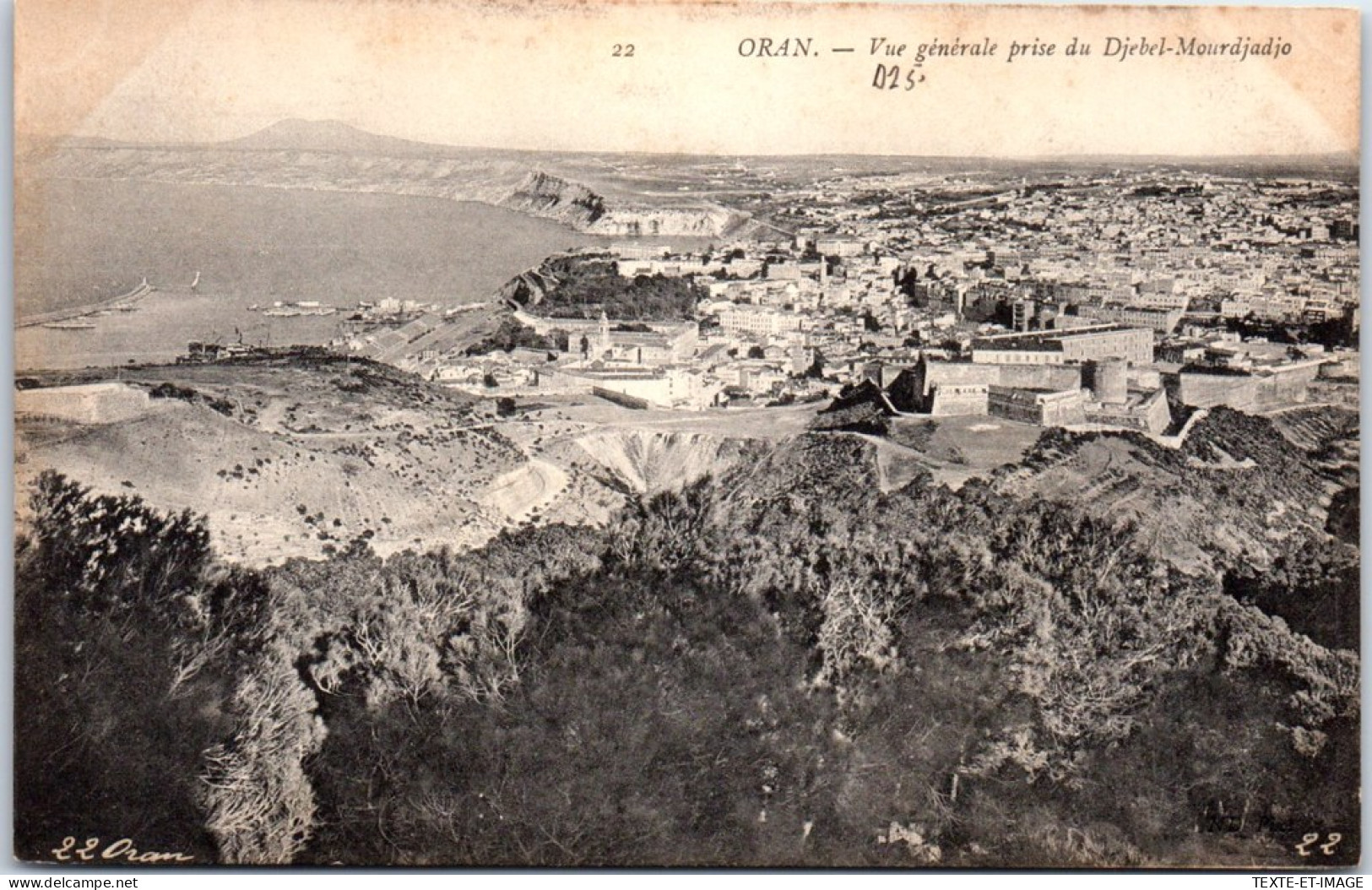 ALGERIE - ORAN - Vue Prise Du Djebel Mourdjadjo - Oran
