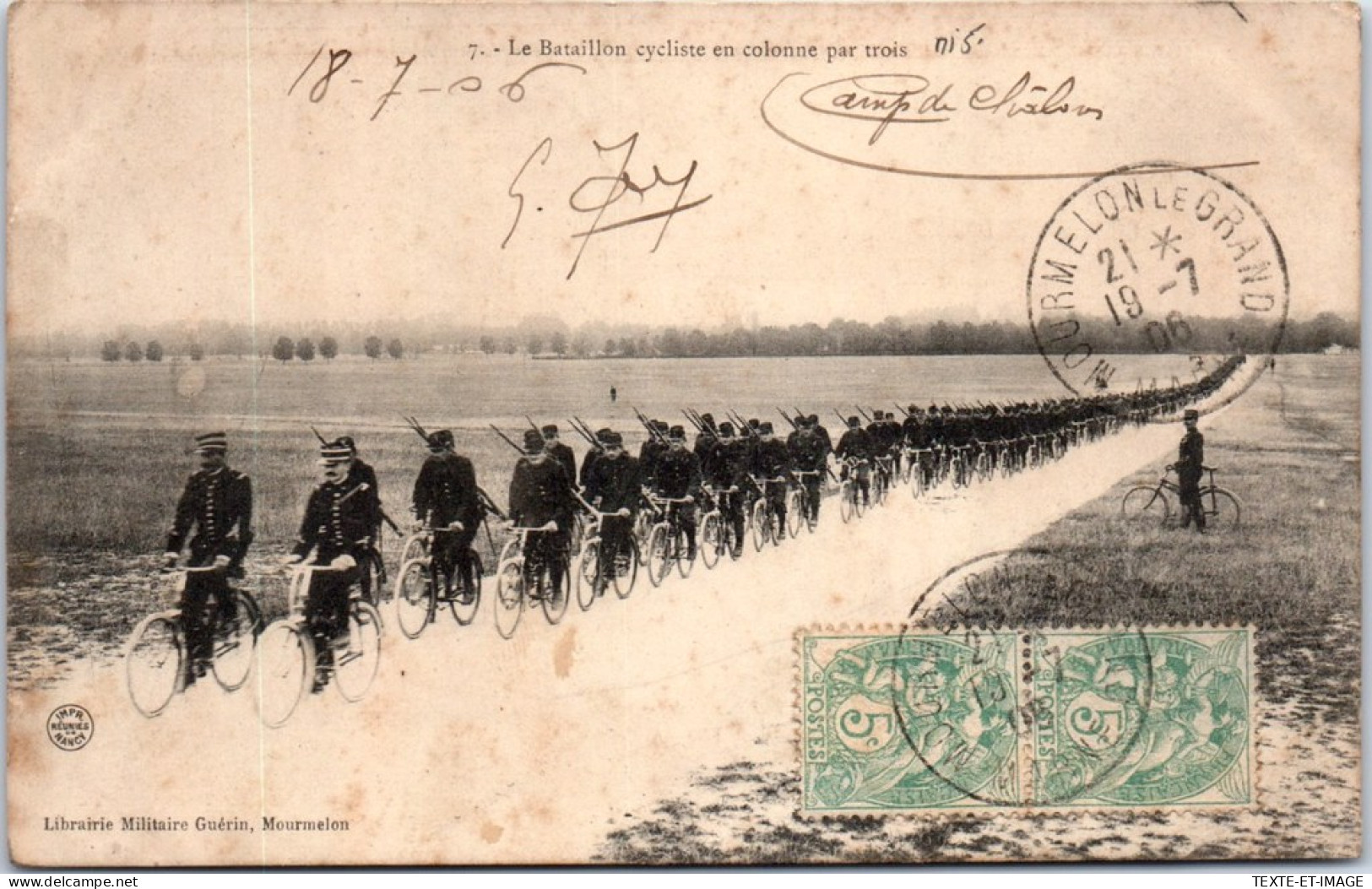 MILITARIA - Bataillon De Cycliste En Colonne Par Trois  - Other & Unclassified
