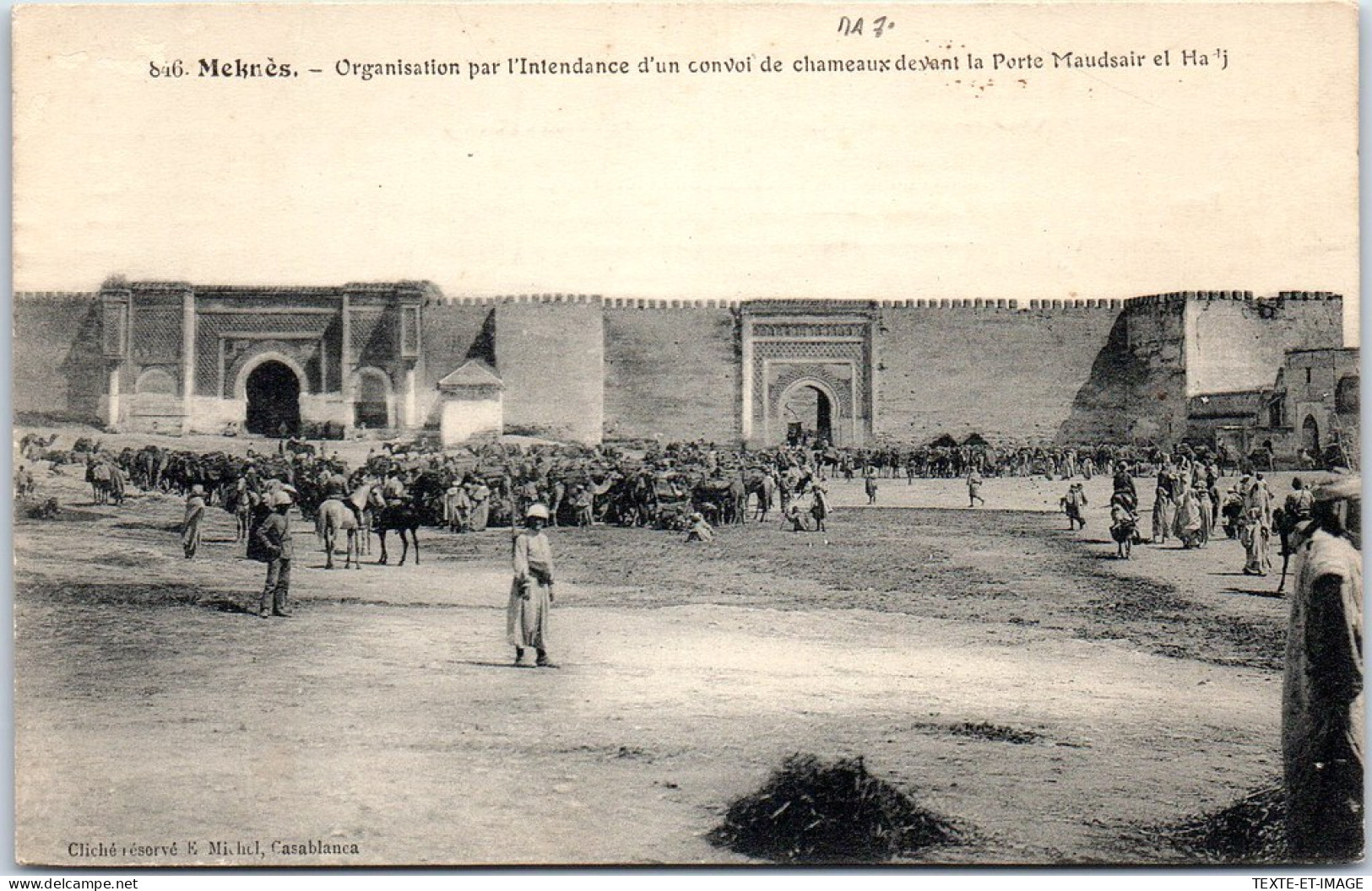 MAROC - MEKNES - Convoi De Chameaux Porte Maudsair  - Meknes