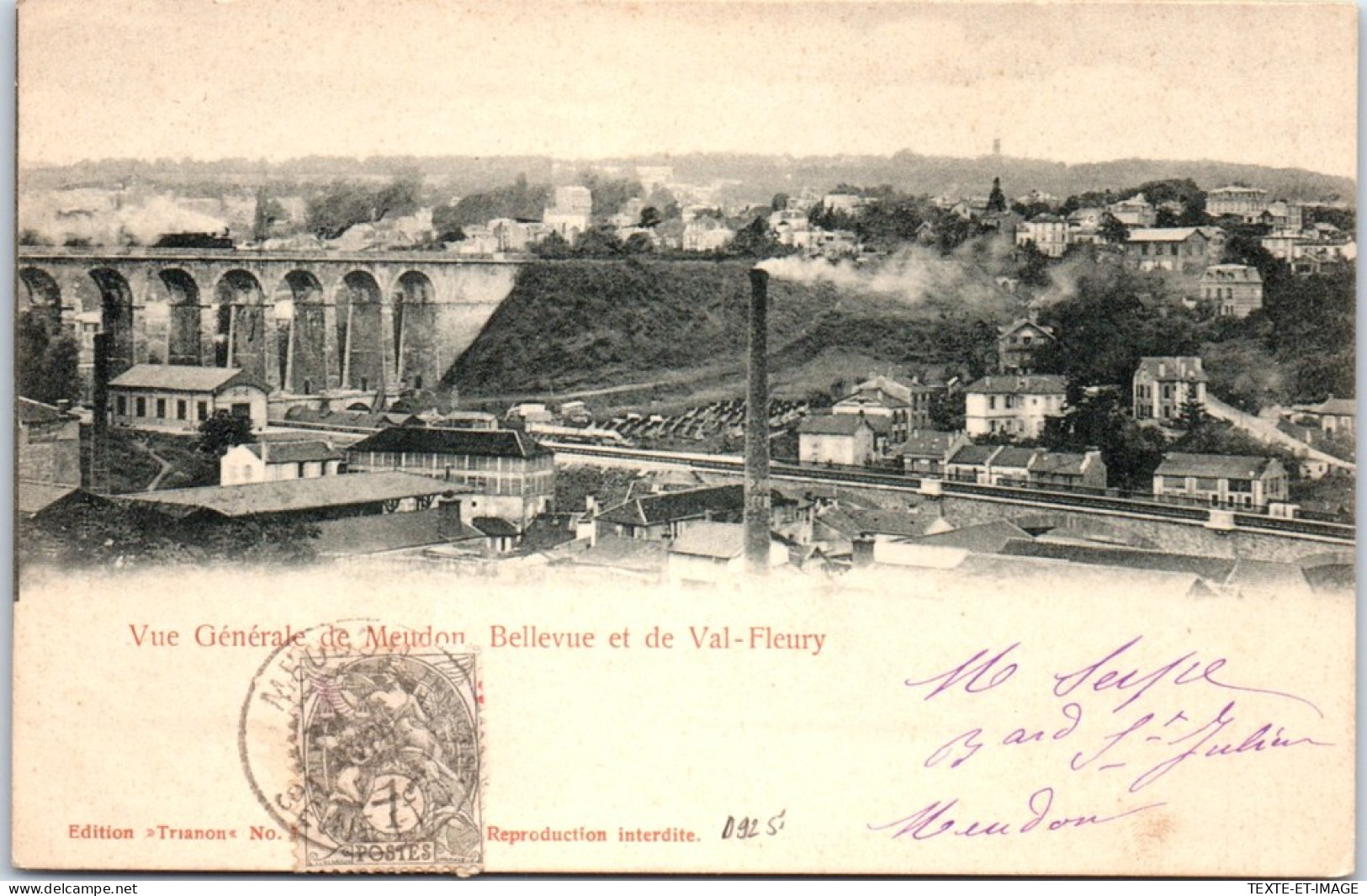 92 MEUDON - Vue Generale De Bellevue Et Val Fleury  - Meudon