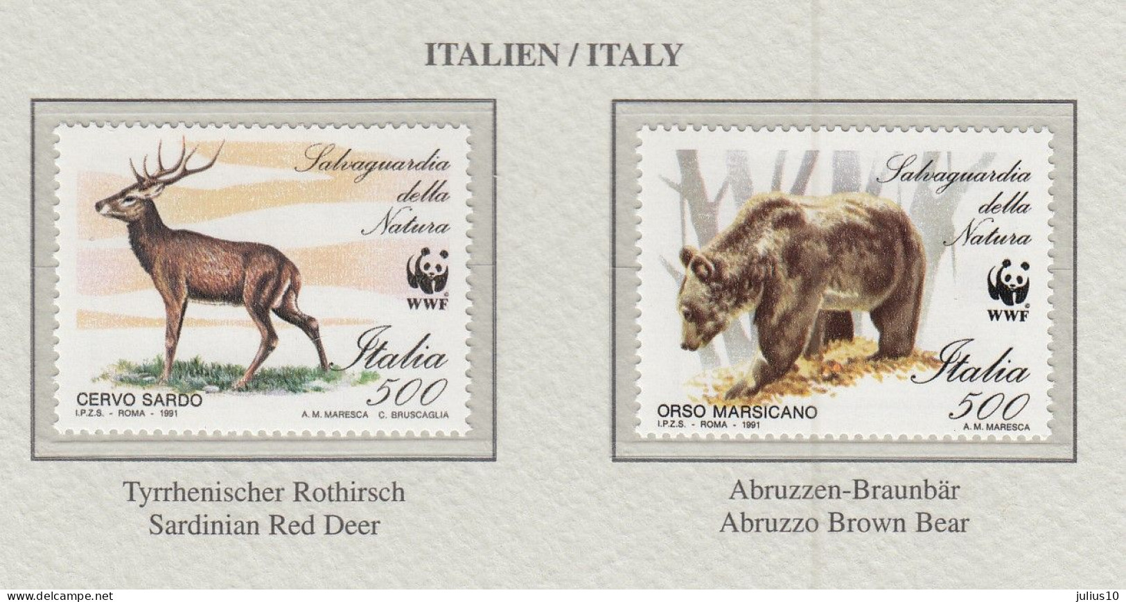 Italy 1991 WWF Animals MNH(**) Fauna 793 - Neufs
