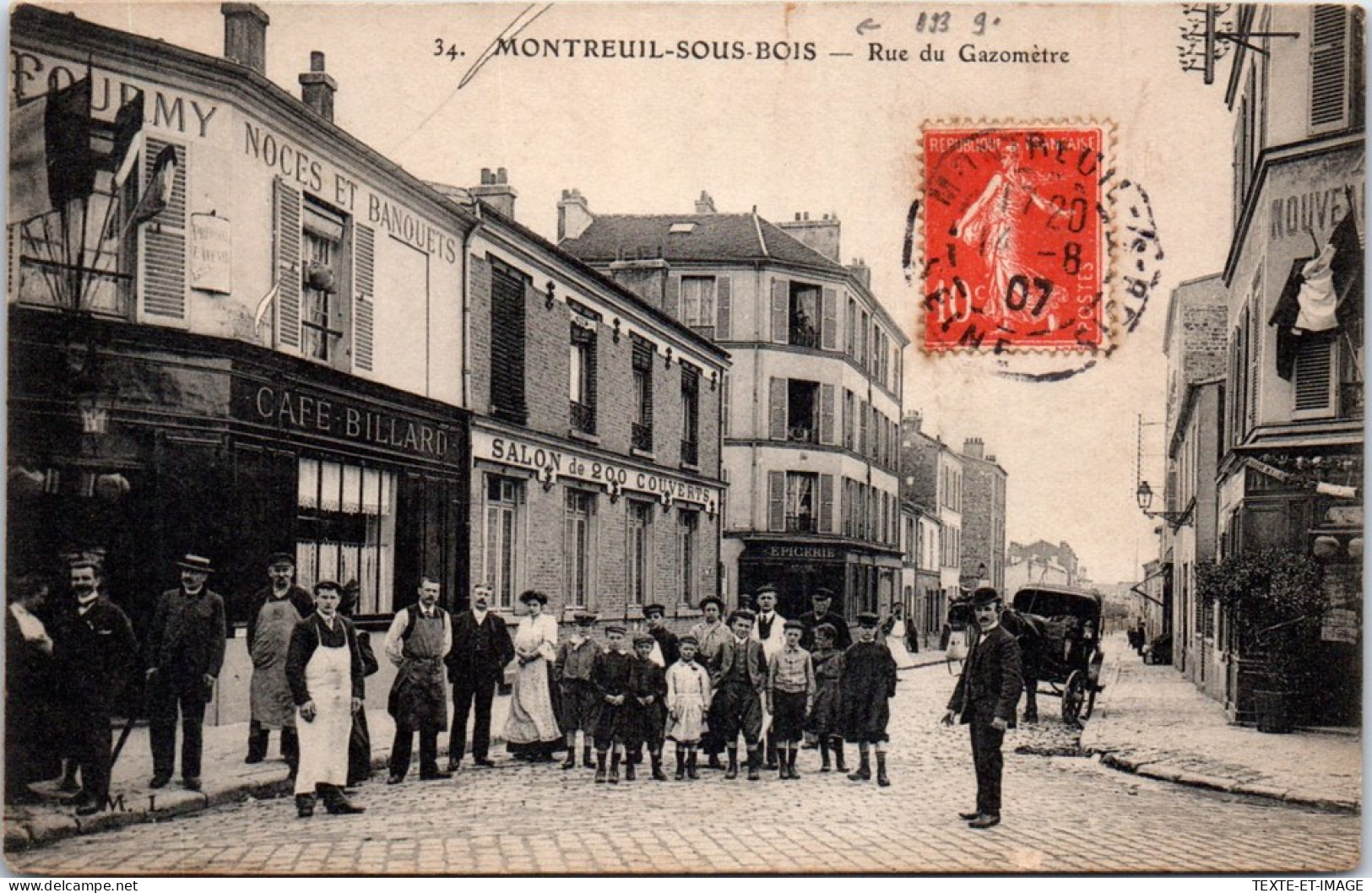 93 MONTREUIL - Rue Du Gazometre (petite Coupure En Haut) - Montreuil