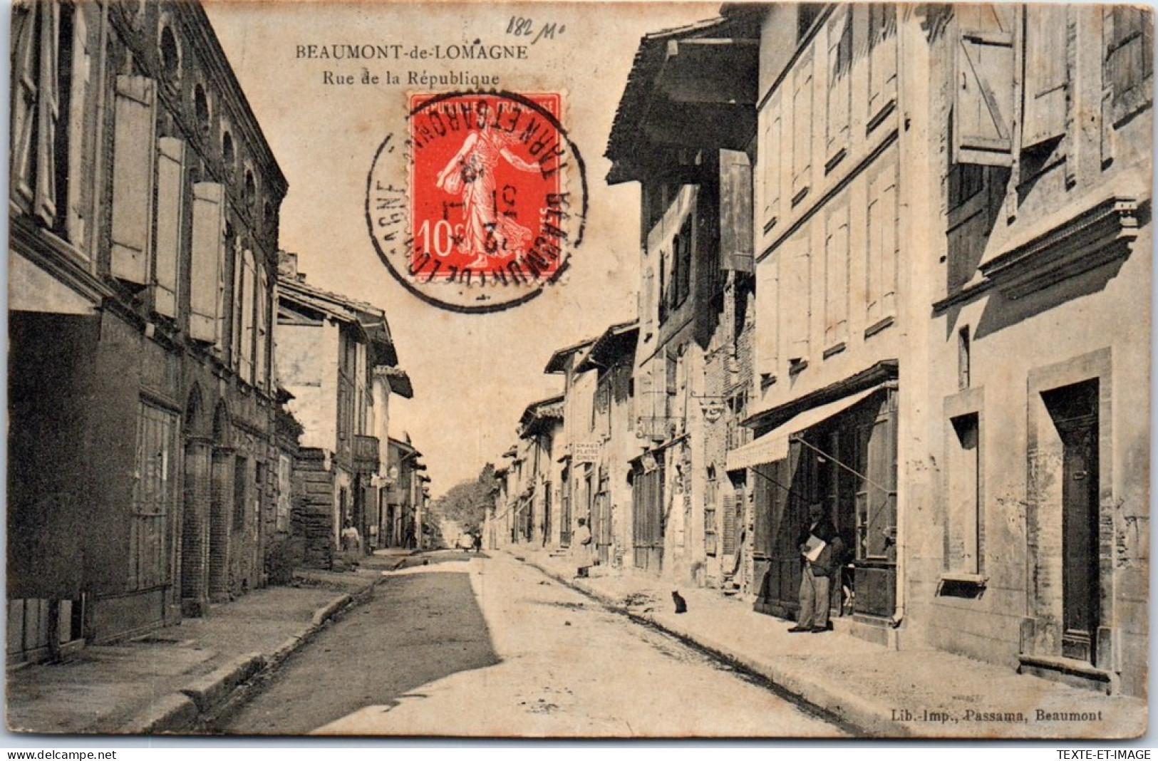 82 BEAUMONT DE LOMAGNE - Vue De La Rue De La Republique  - Beaumont De Lomagne