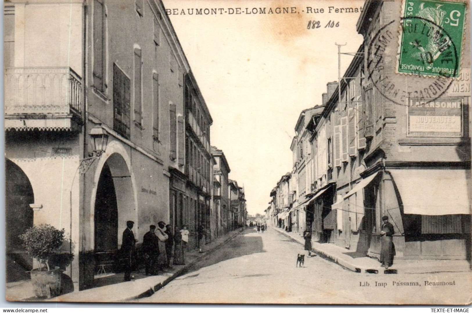 82 BEAUMONT DE LOMAGNE - La Rue Fermat  - Beaumont De Lomagne