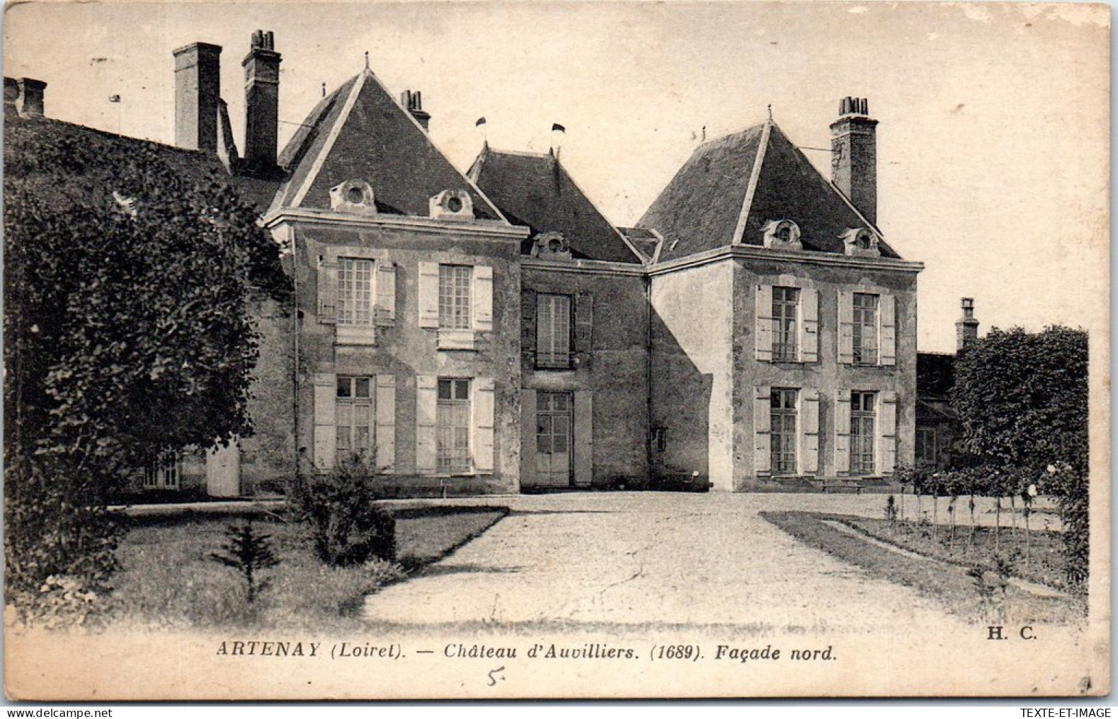 45 ARTENAY - CHATEAUd'auvilliers, Facade Nord  - Artenay