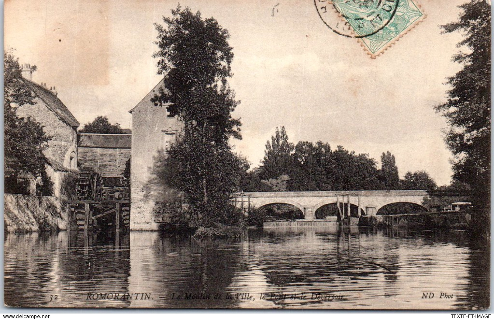 41 ROMORANTIN LANTHENAY - Moulin De La Ville, Pont Et Deversoir  - Romorantin