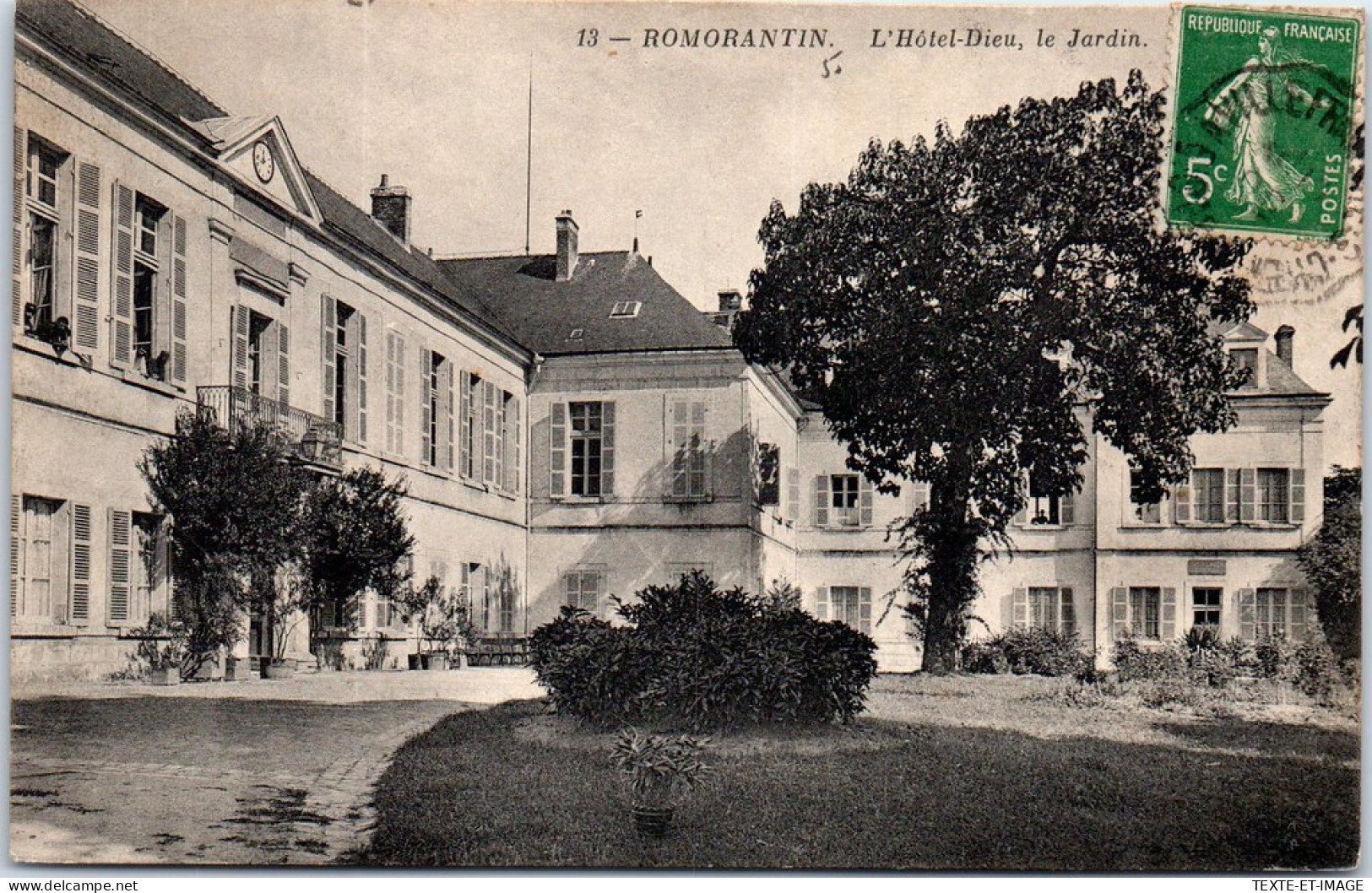 41 ROMORANTIN LANTHENAY - L'hotel Dieu, Le Jardin. - Romorantin