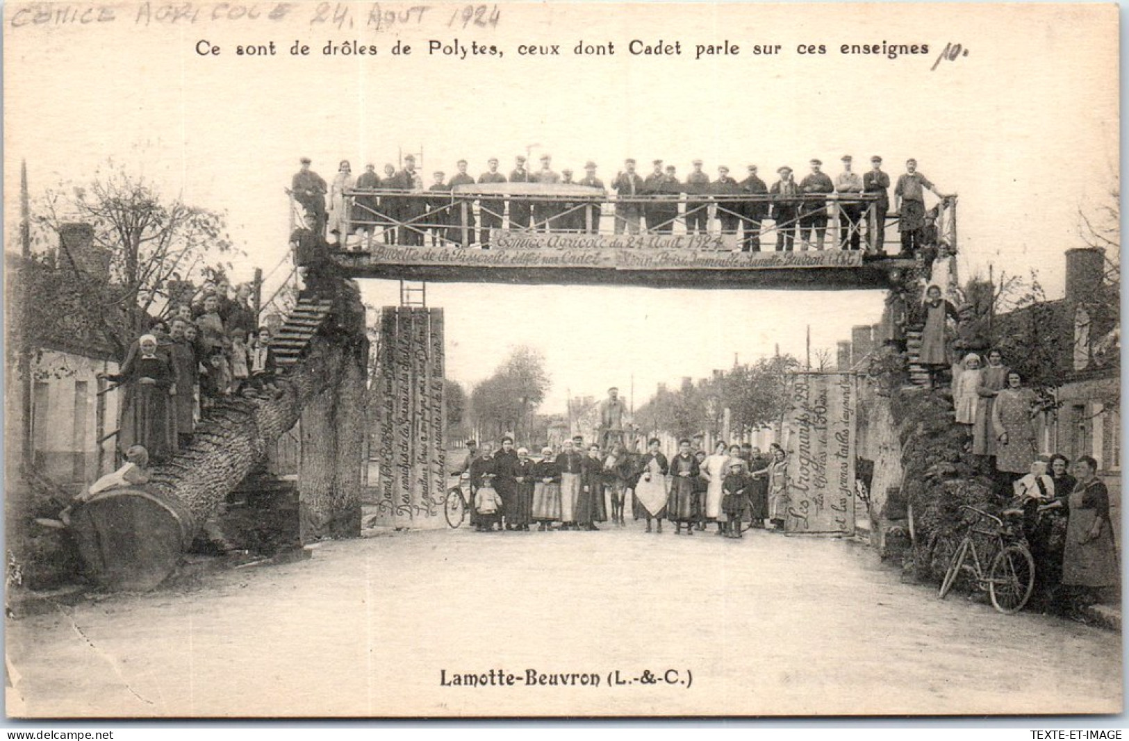 41 LAMOTTE BEUVRON - Pont Du Comice Agricole De 1924 - Lamotte Beuvron