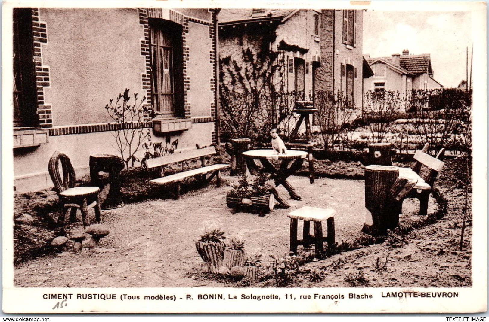 41 LAMOTTE BEUVRON - Ciment Rustique R BONIN Rue Francois Blanche  - Lamotte Beuvron