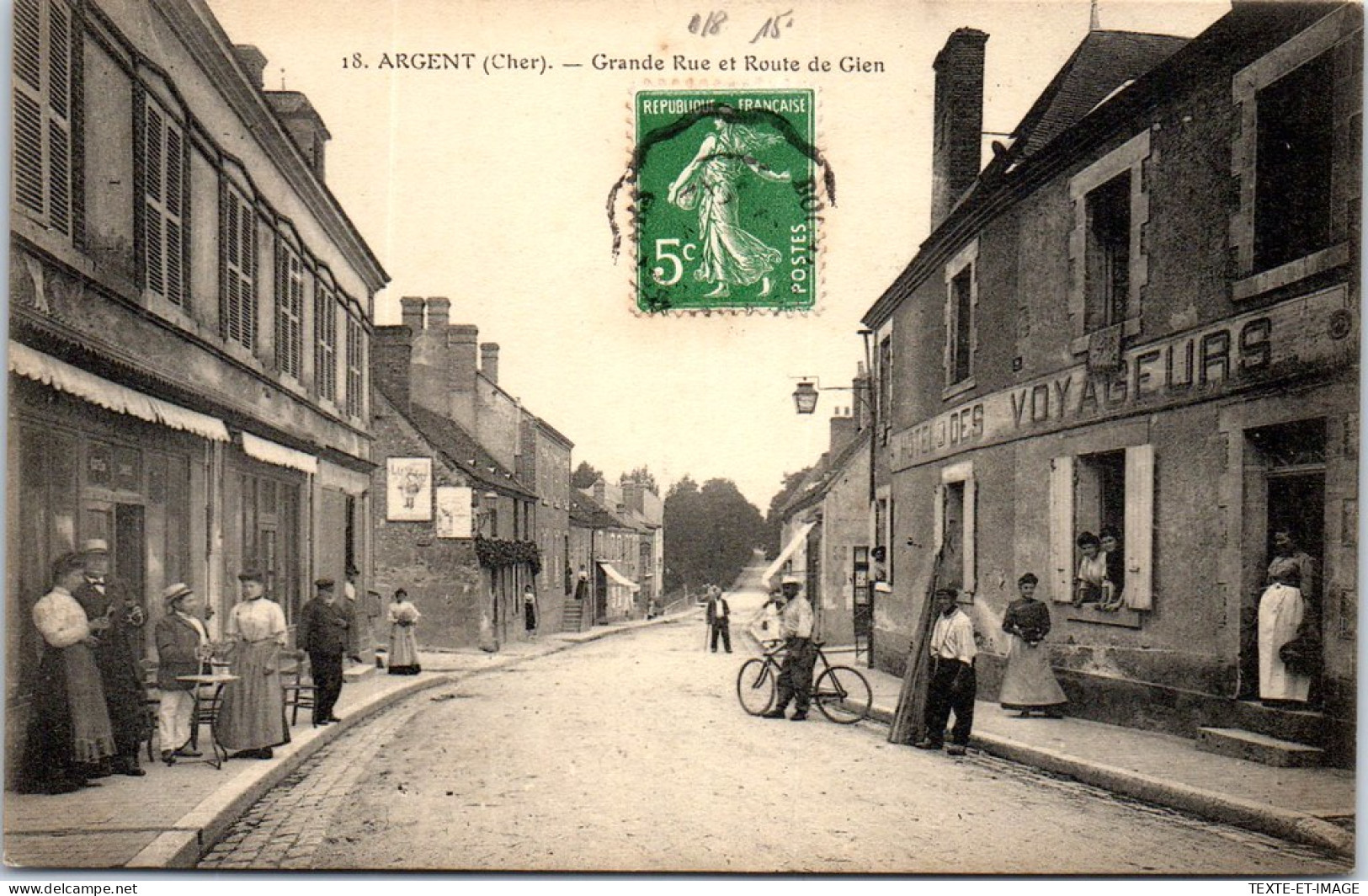 18 ARGENT - La Grande Rue Et La Route De Gien. - Other & Unclassified