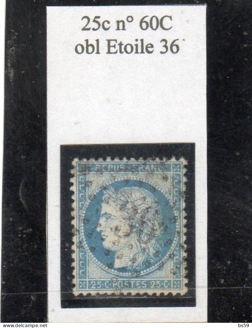 Paris - N° 60C Obl étoile 36 - 1871-1875 Ceres