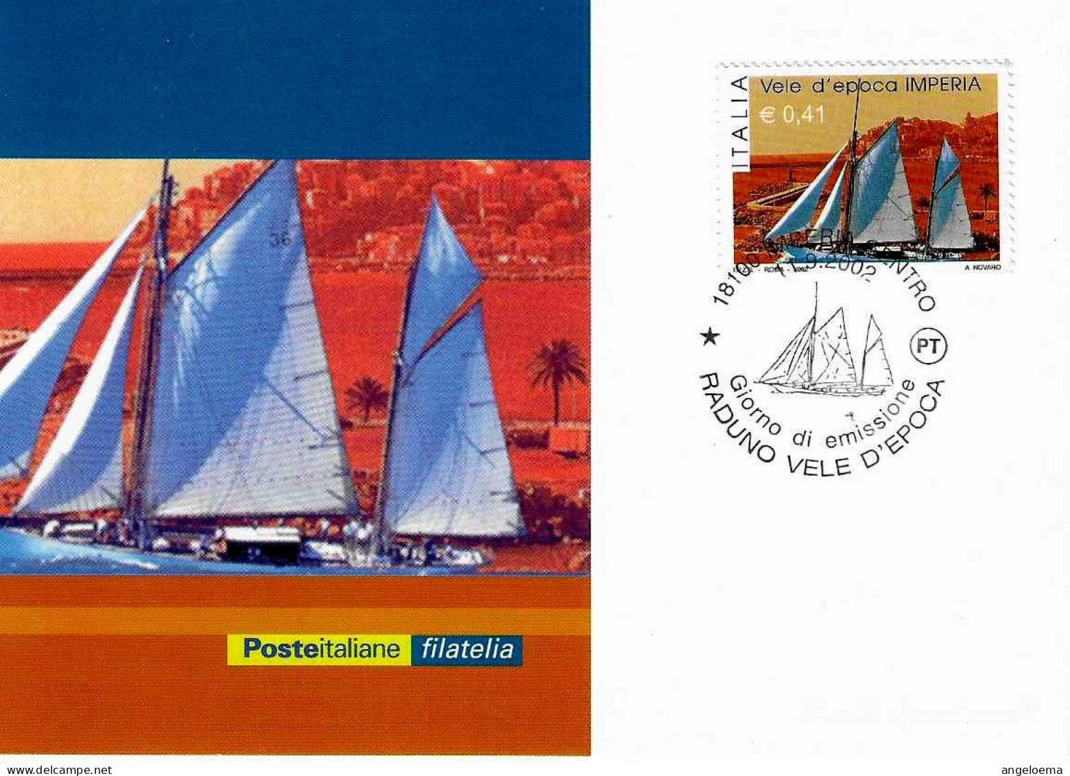ITALIA ITALY - 2002 IMPERIA Raduno Vele D'epoca Annullo Fdc Su Cartolina PT - 3093 - Sailing