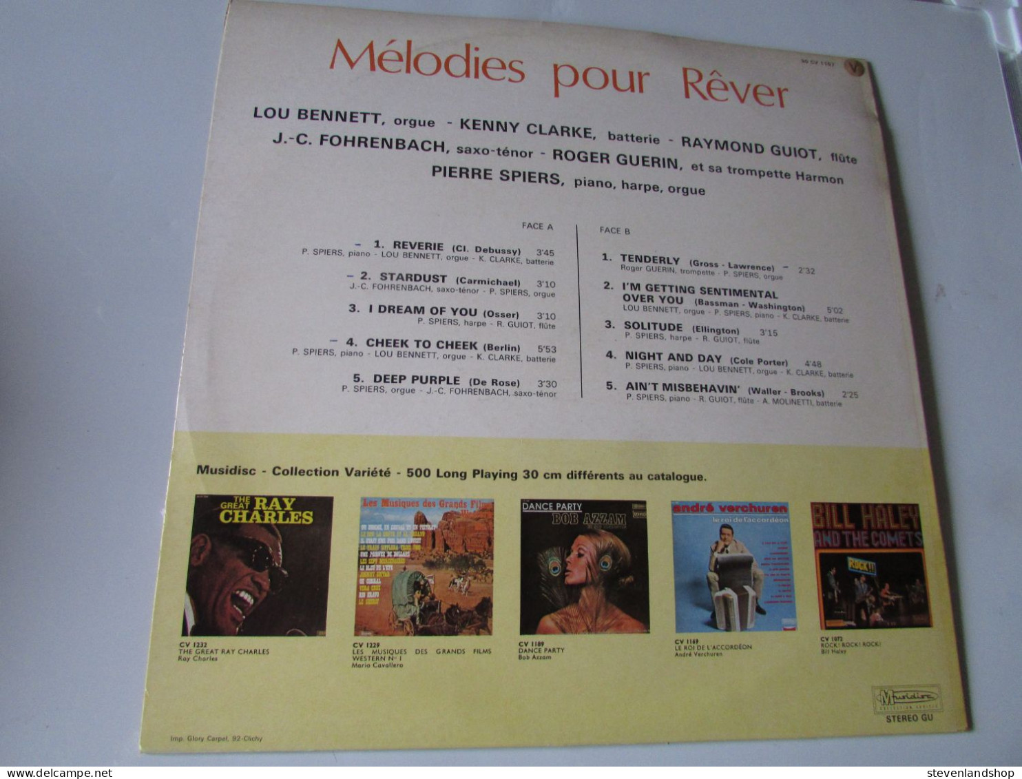 Mélodies Pour Réver,Pierre Spiers LP - Wereldmuziek