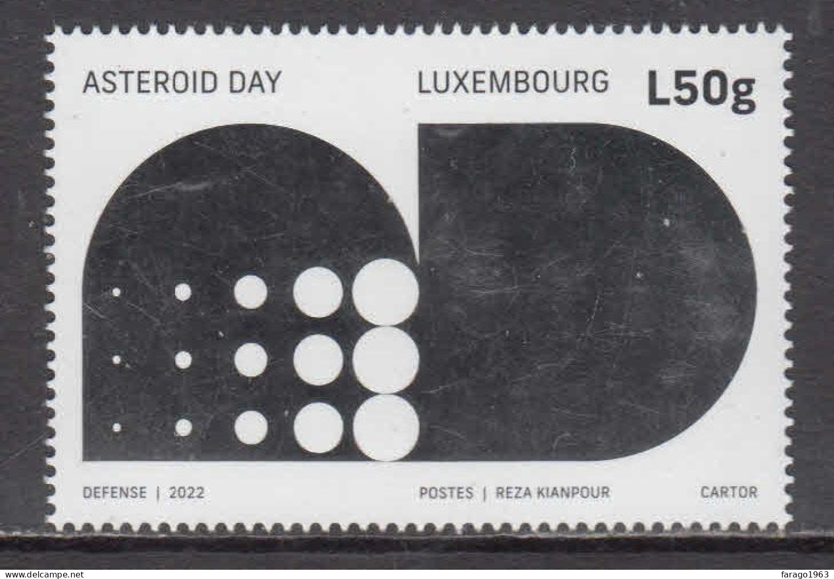 2022 Luxembourg Asteroid Day Space SILVER Complete Set Of 1  MNH - Neufs