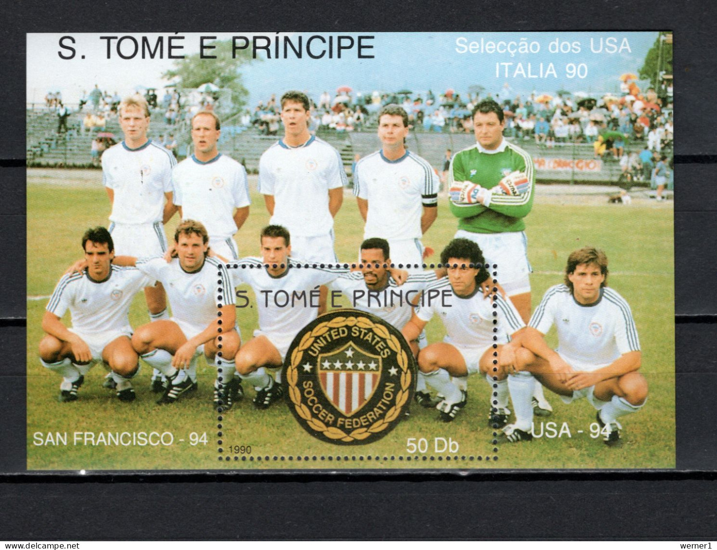 Sao Tome E Principe (St. Thomas & Prince) 1990 Football Soccer World Cup S/s MNH - 1990 – Italien
