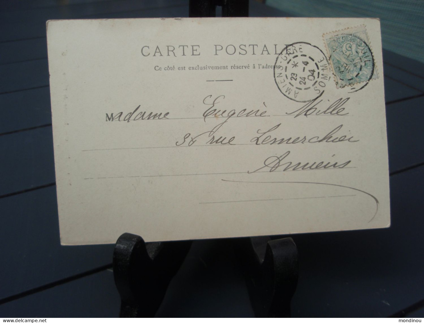 Belle Cpa  MOREUIL Intérieur De L'Eglise - Carte Précurseur - 1904, Cpa Adressée à AMIENS Rue Lemerchier. - Moreuil