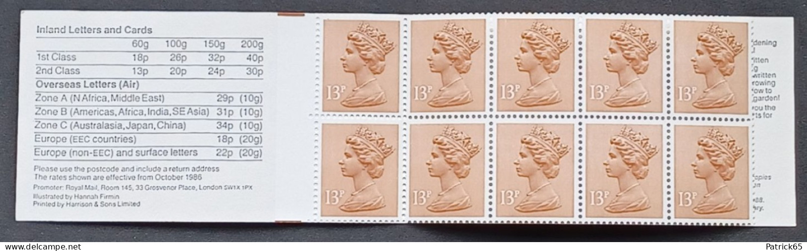 Groot Brittannie 1987 Sg.FL9B - MNH - Postzegelboekjes