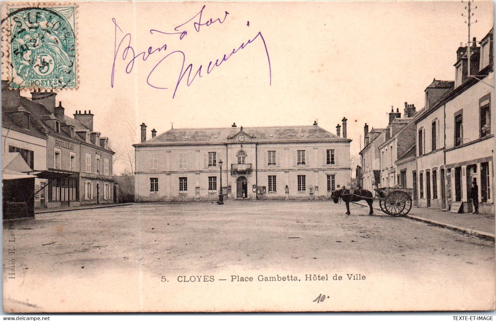 28 CLOYES - Place Gambetta, Hotel De Ville  - Cloyes-sur-le-Loir