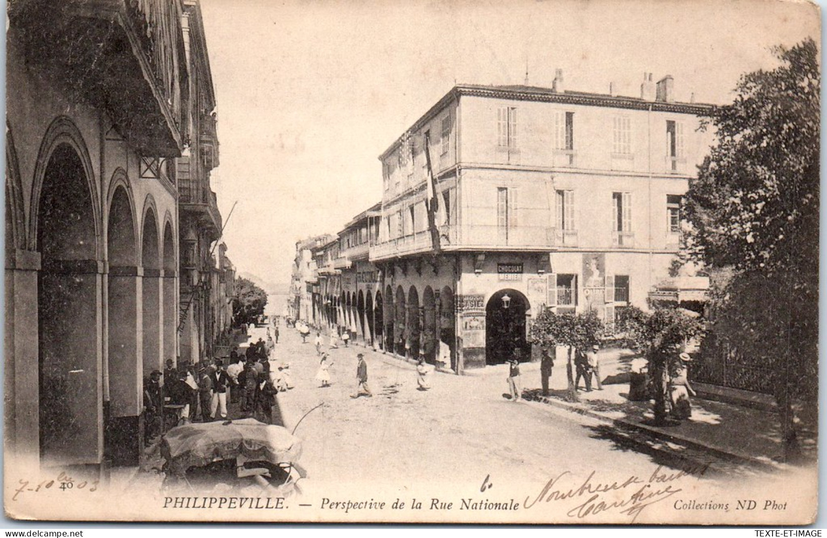 ALGERIE - PHILIPPEVILLE - Perspective De La Rue Nationale. - Skikda (Philippeville)