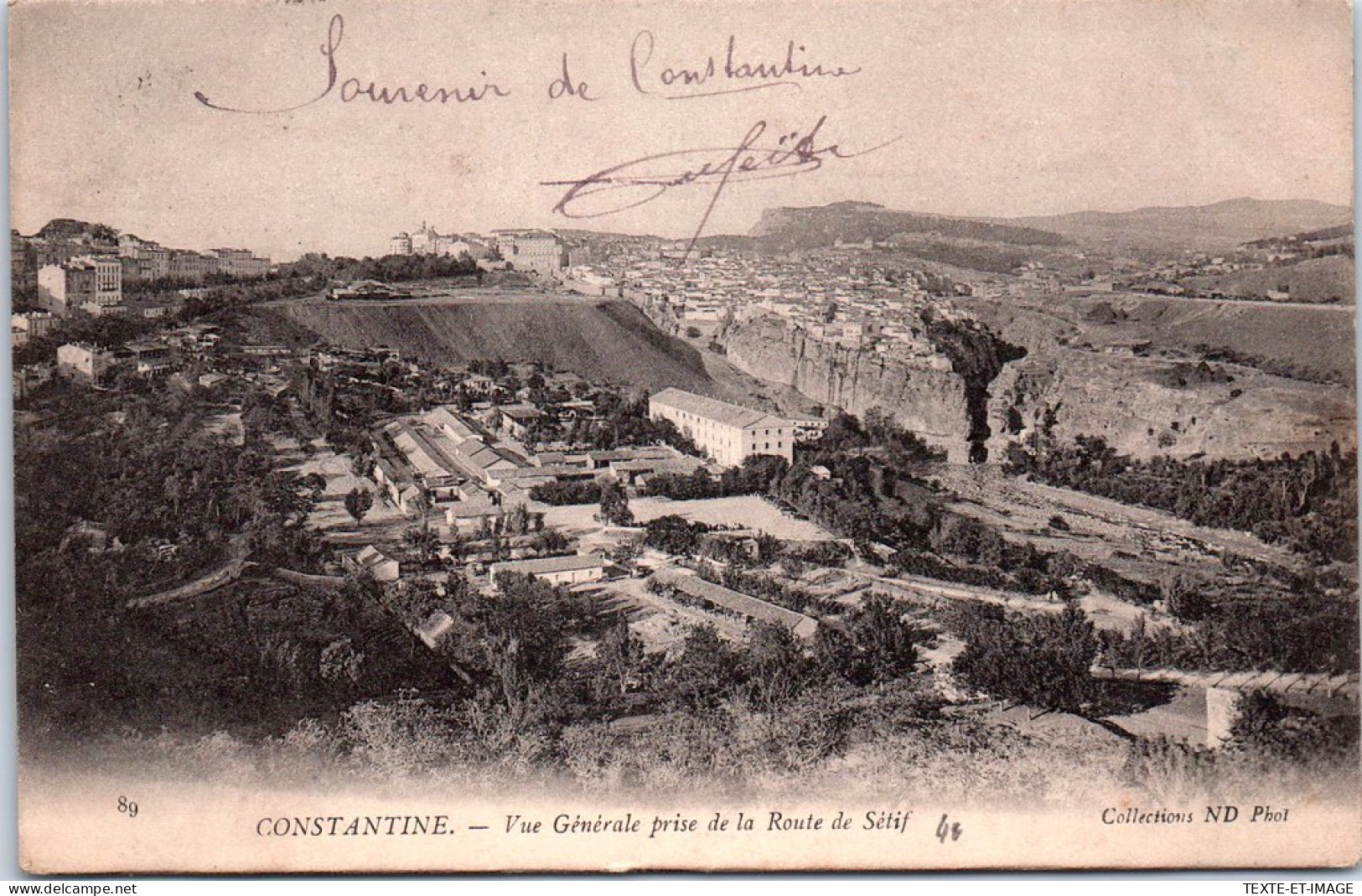 ALGERIE - CONSTANTINE - Vue Generale Prise De La Route De Setif. - Constantine