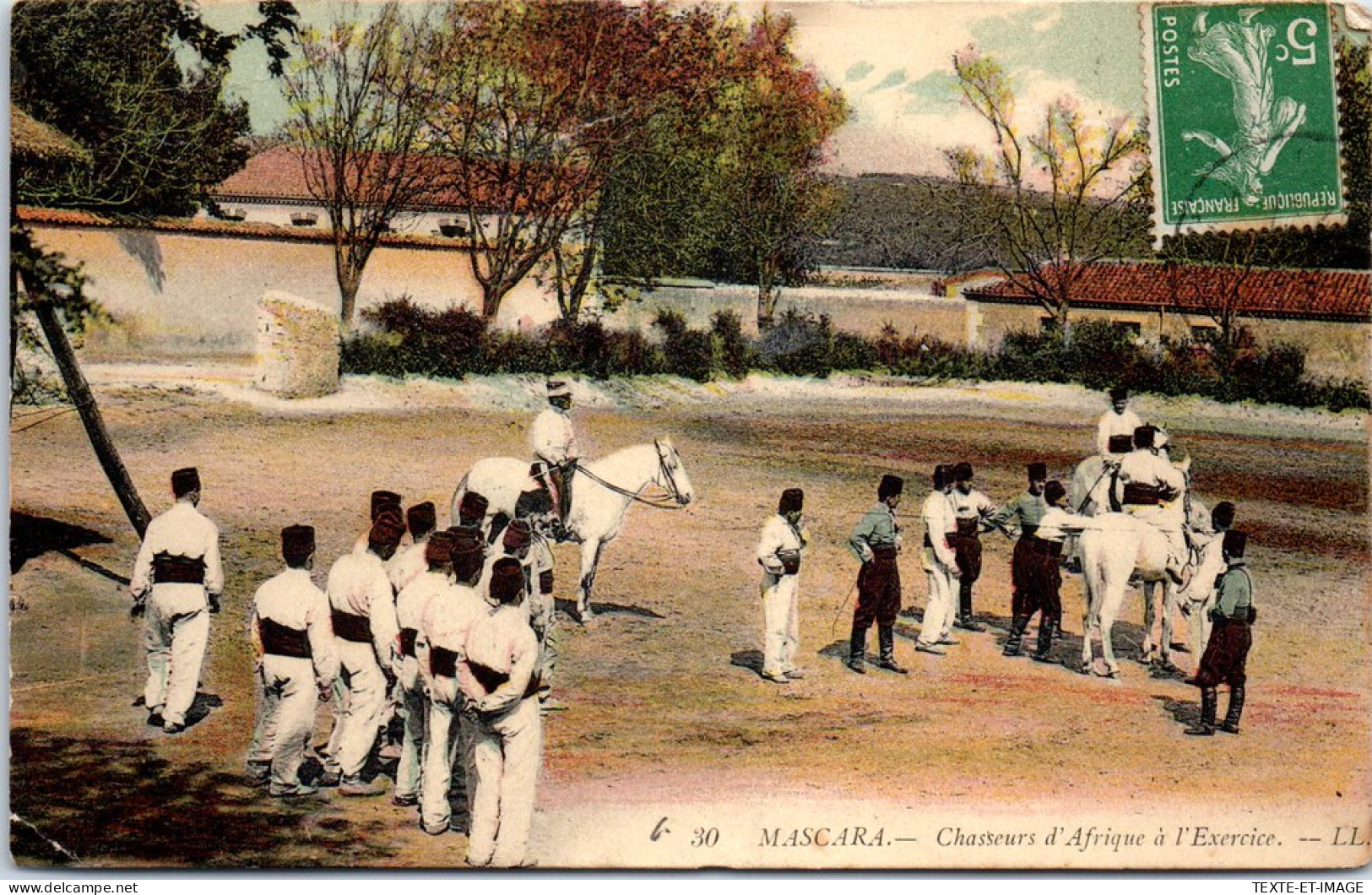 ALGERIE - MASCARA - Chasseurs D'afrique A L'exercice - Autres & Non Classés